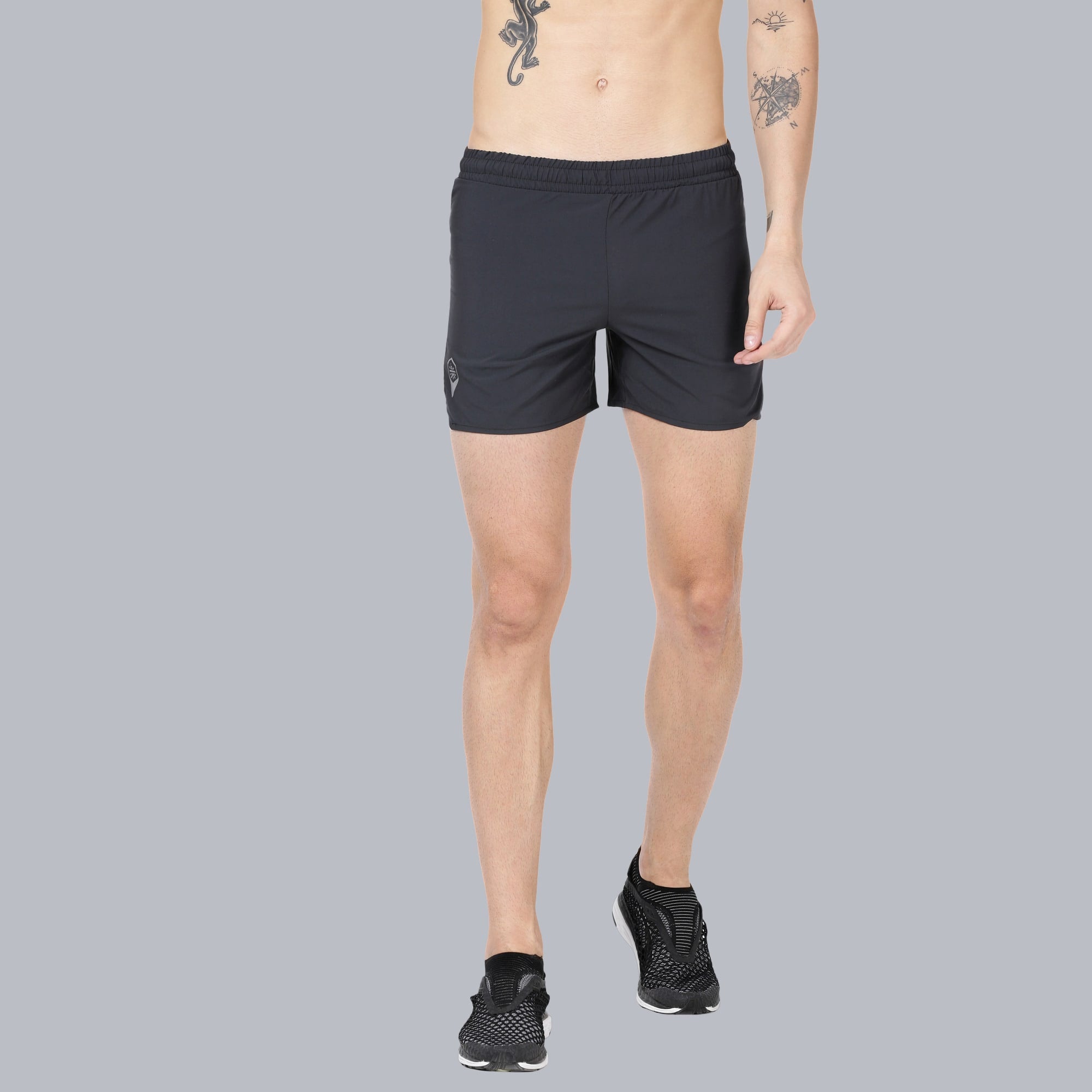 Vitals Bolt Coal Running Shorts