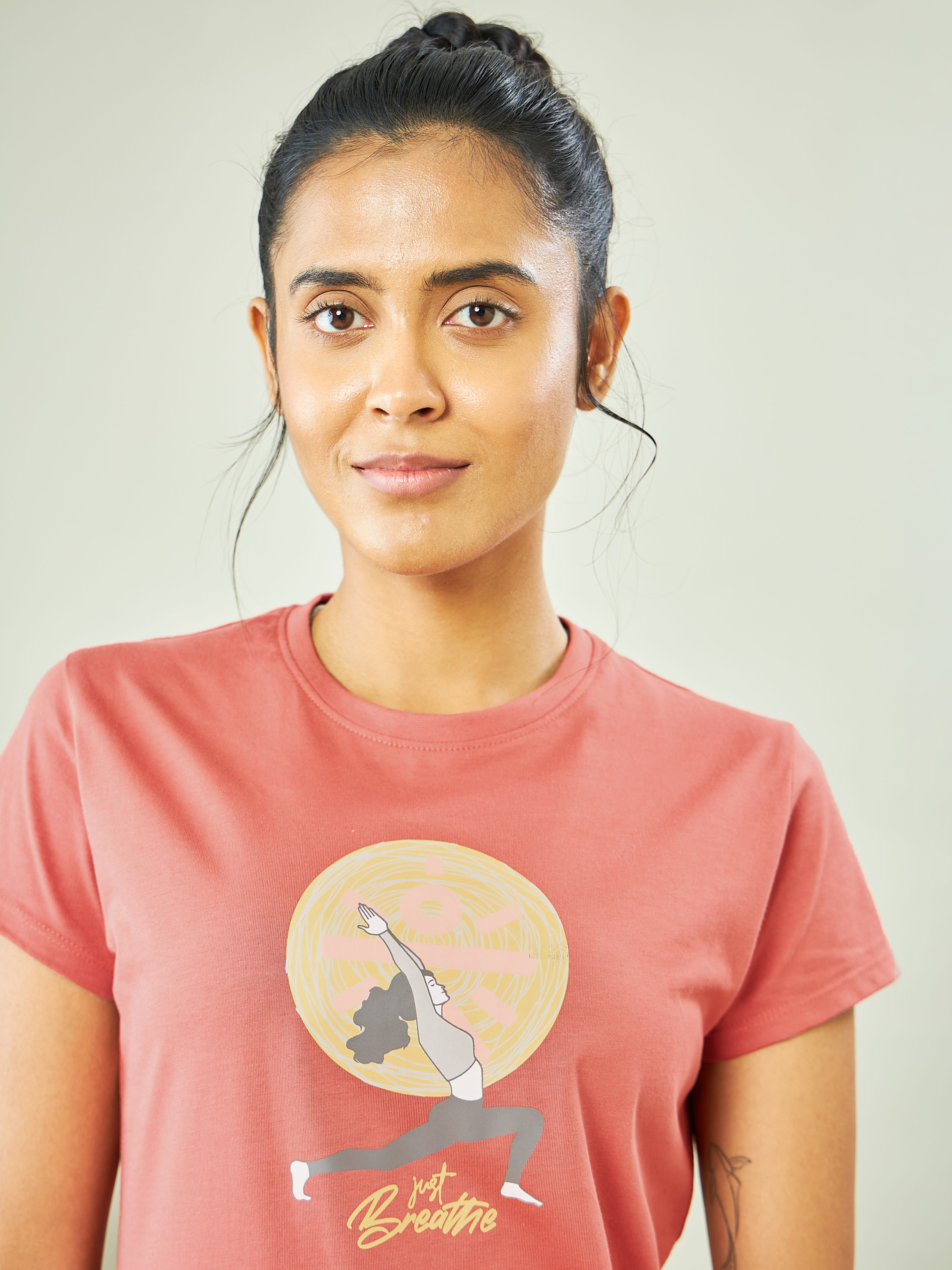 Graphic Print Yoga T-shirt