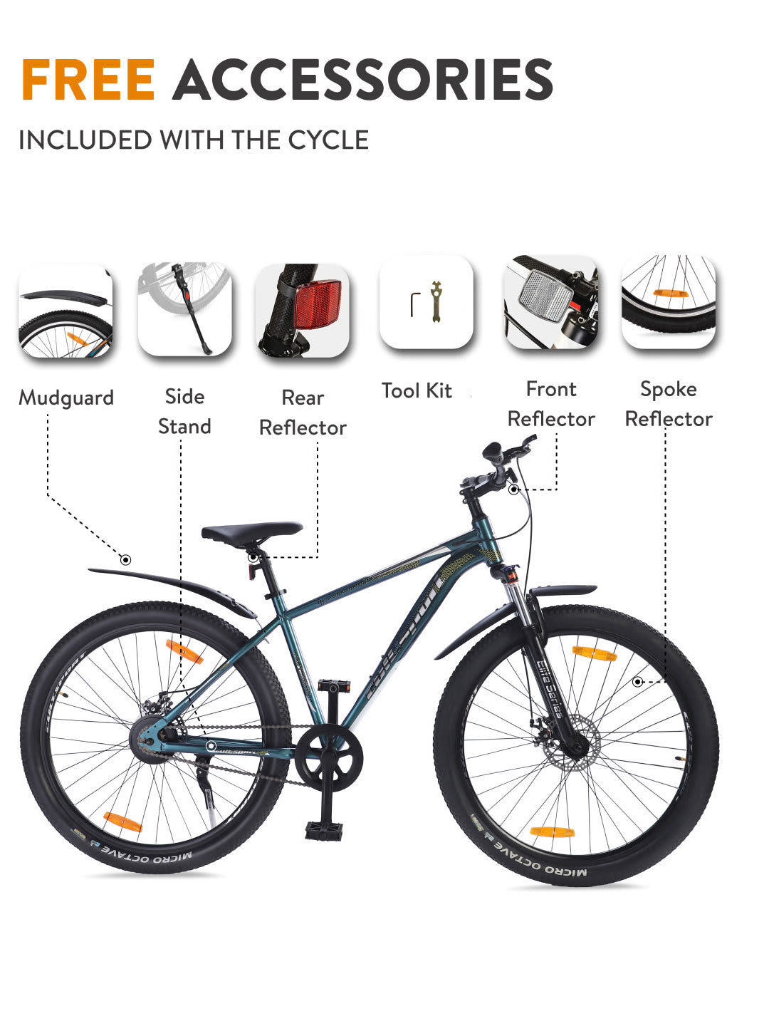 EXPLORER29TBLUE Alloy Single Speed 29 inch Mountain Cycle, Front Suspension, Double Wall Rim,