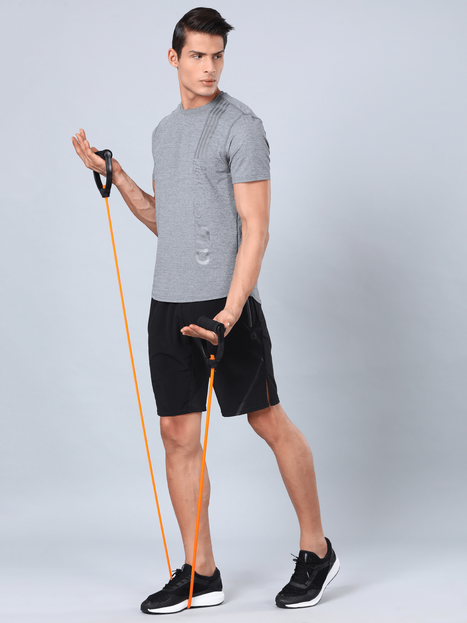 Signature Striped Slim Fit T-shirt - Grey