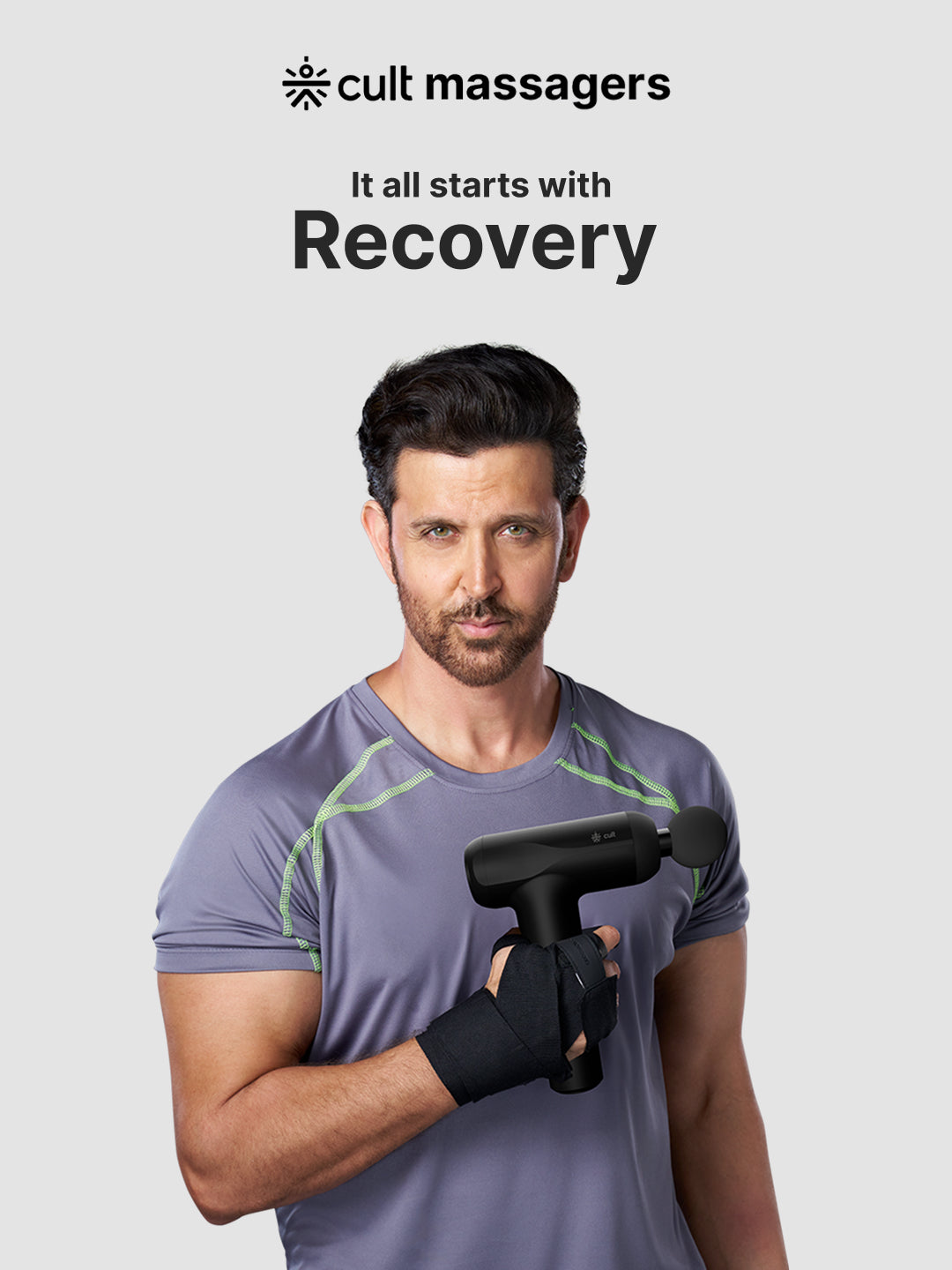 Cult Volt Neo Gun massager Silicone Head, 4000mAh Battery, Pain Relief, Deep Tissue Full Body Gun Massager