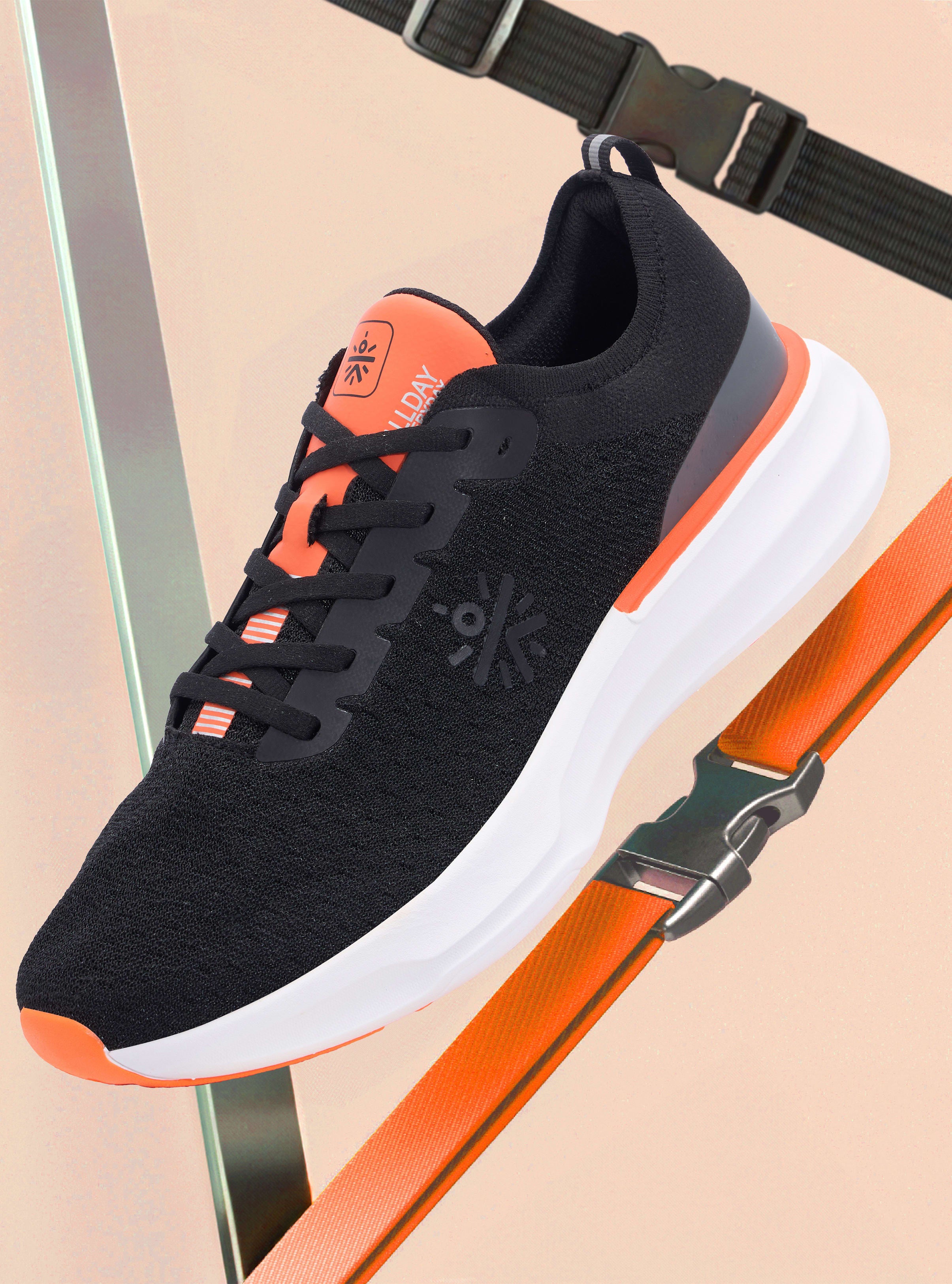cult Versa Fly Men Running Shoes - Black/Orange