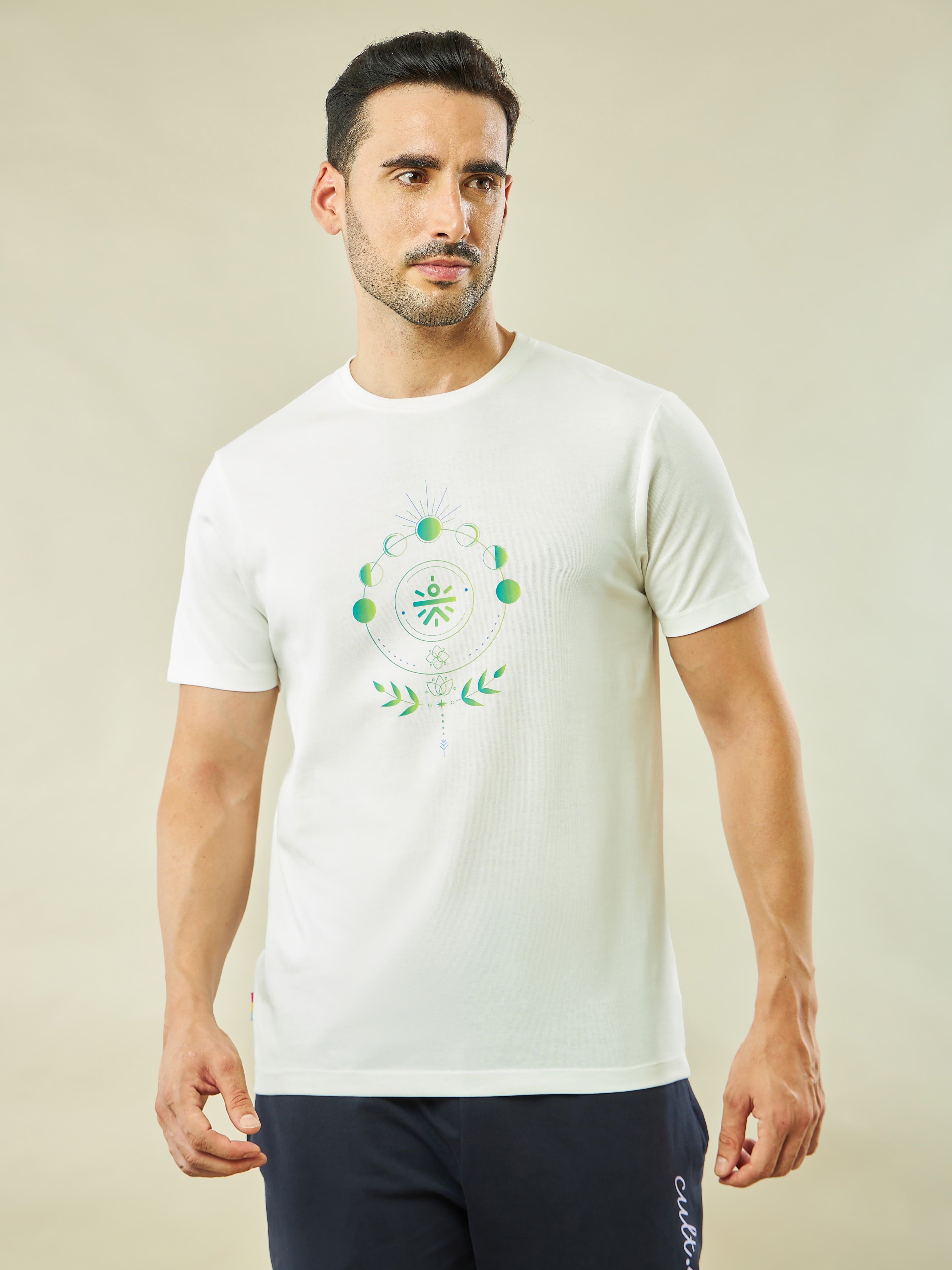 Graphic Print Yoga T-shirt