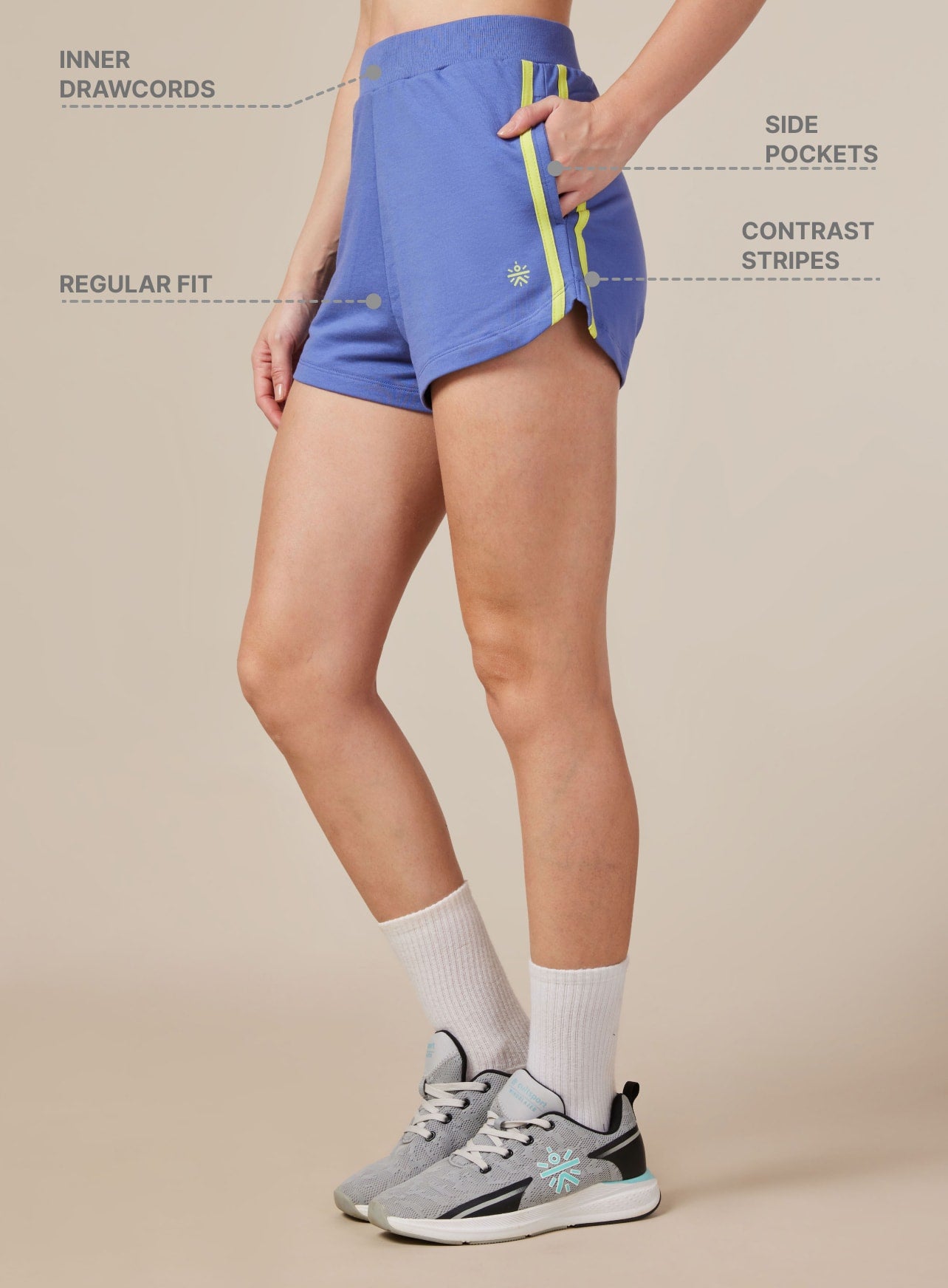 Women's Purple Train-in Essential Shorts