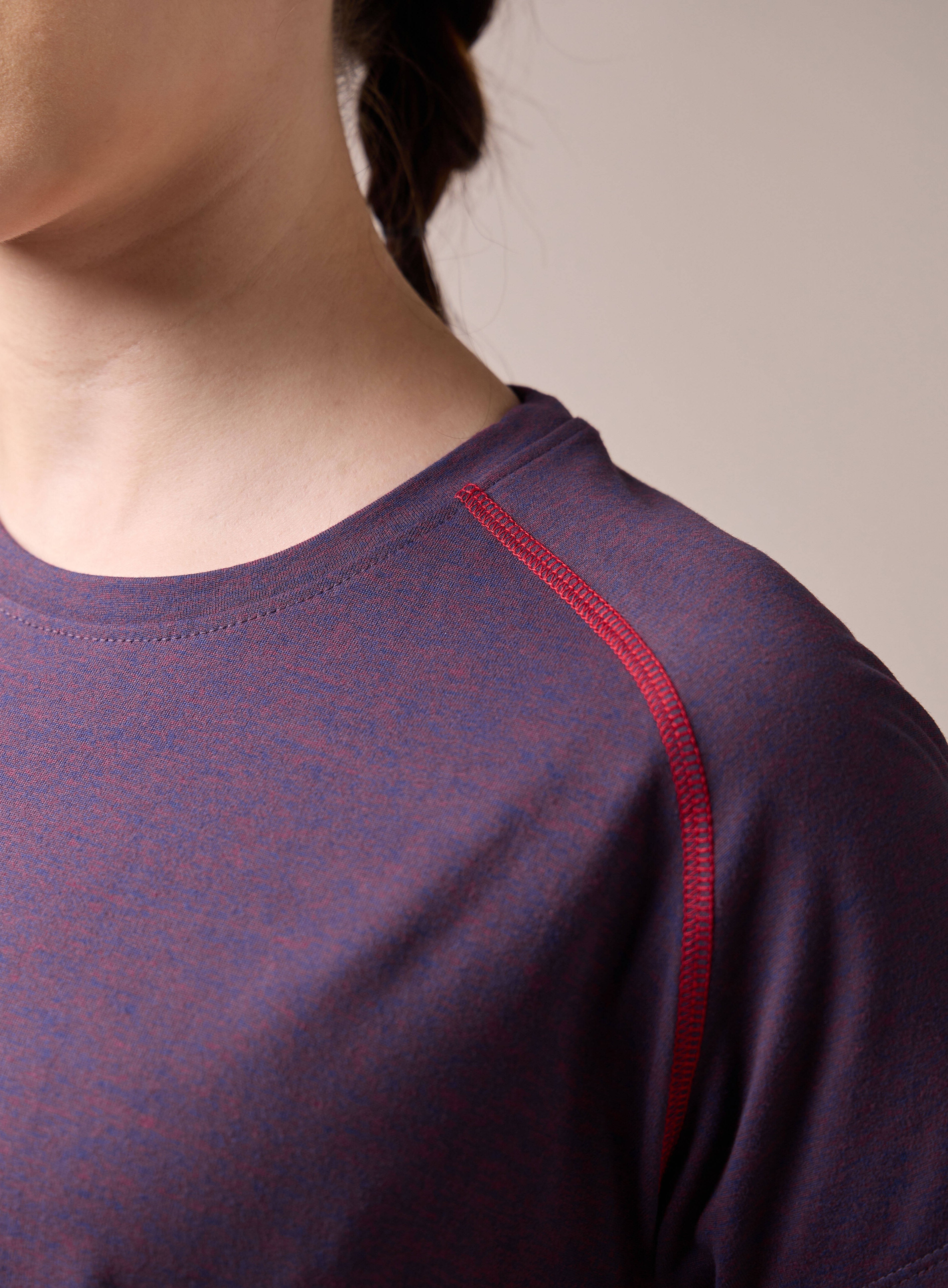 Women's Muscle Flex Purple Comfortech T-shirt