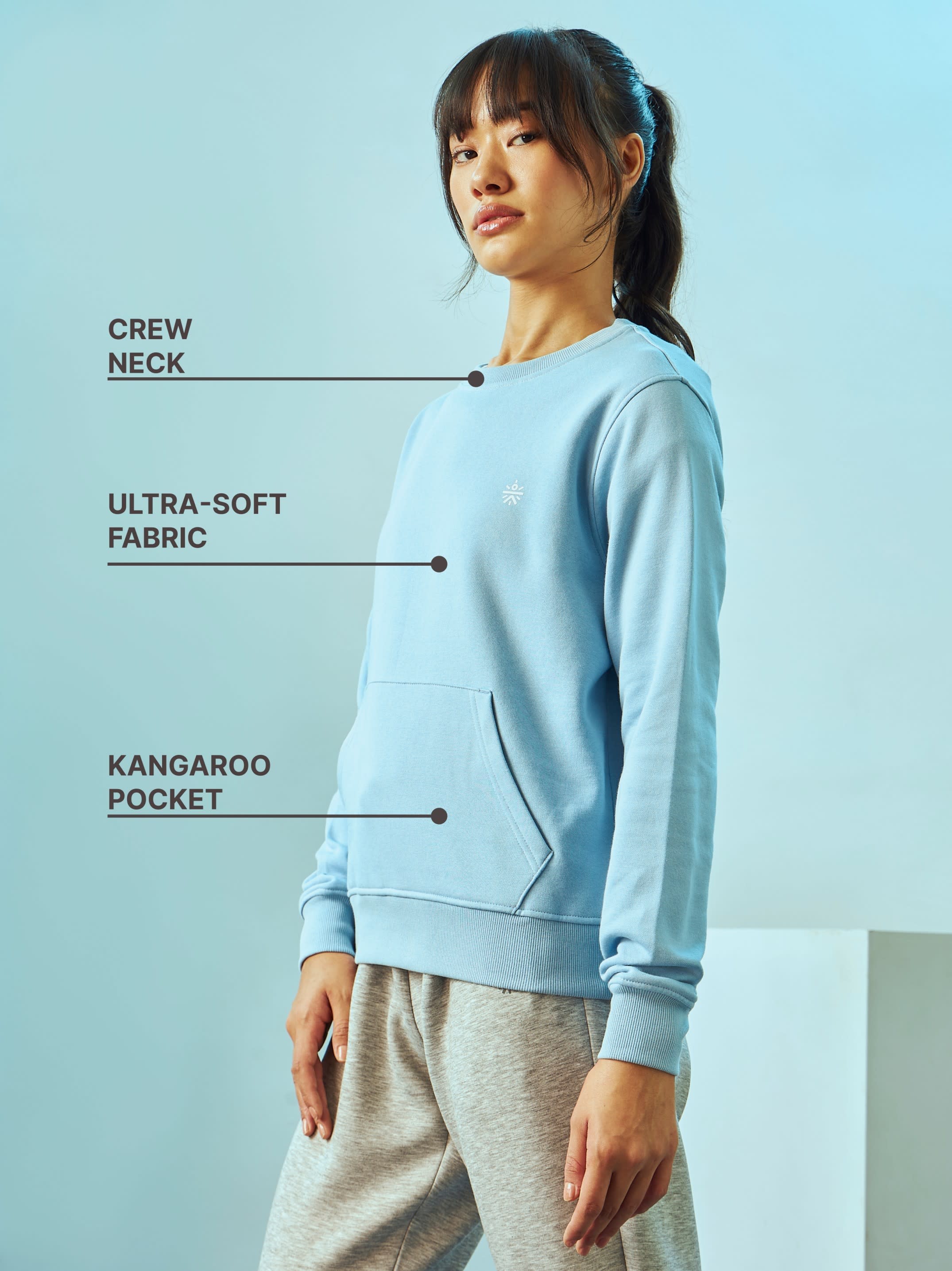 Sweatshirt with Kangaroo Pocket