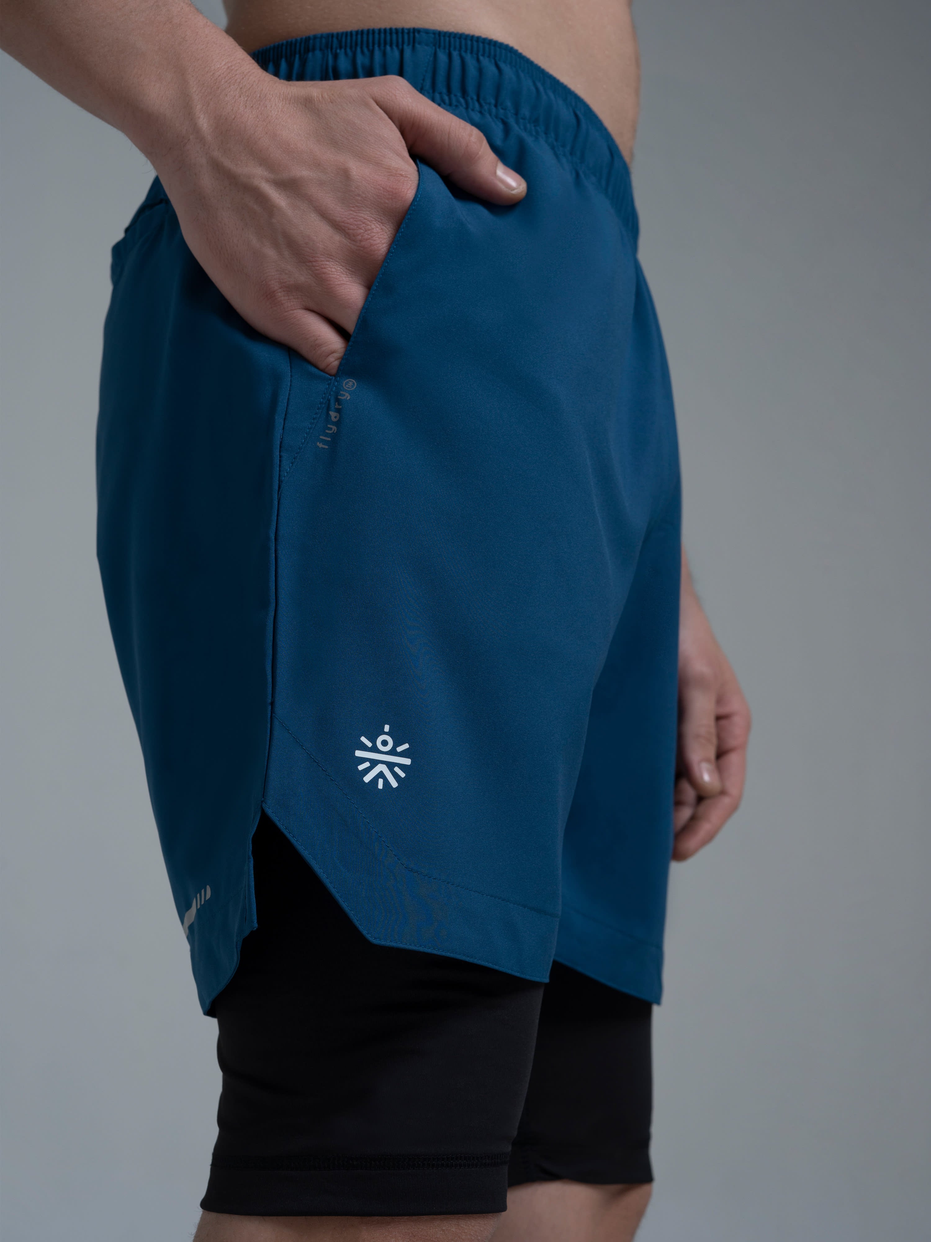 Vital Rep Teal Gym Shorts