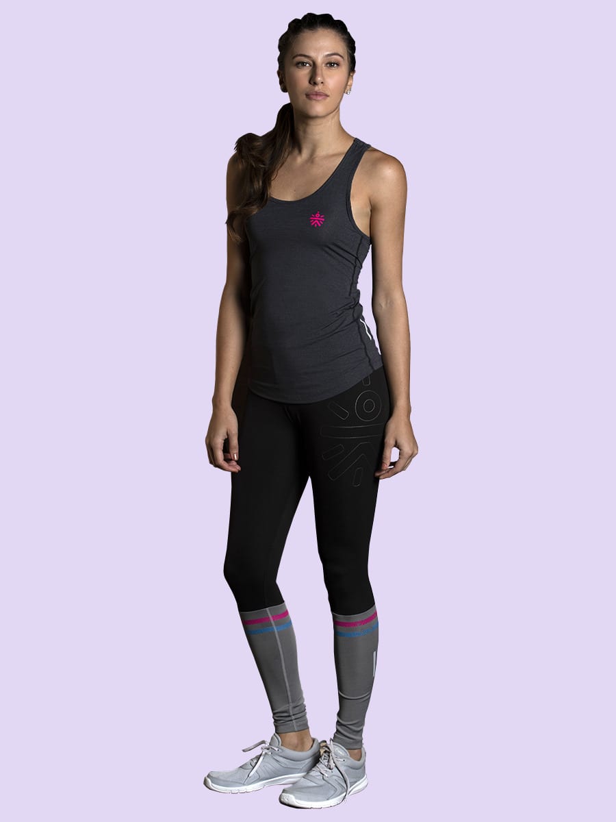 Women Vital Charcoal Tank Top
