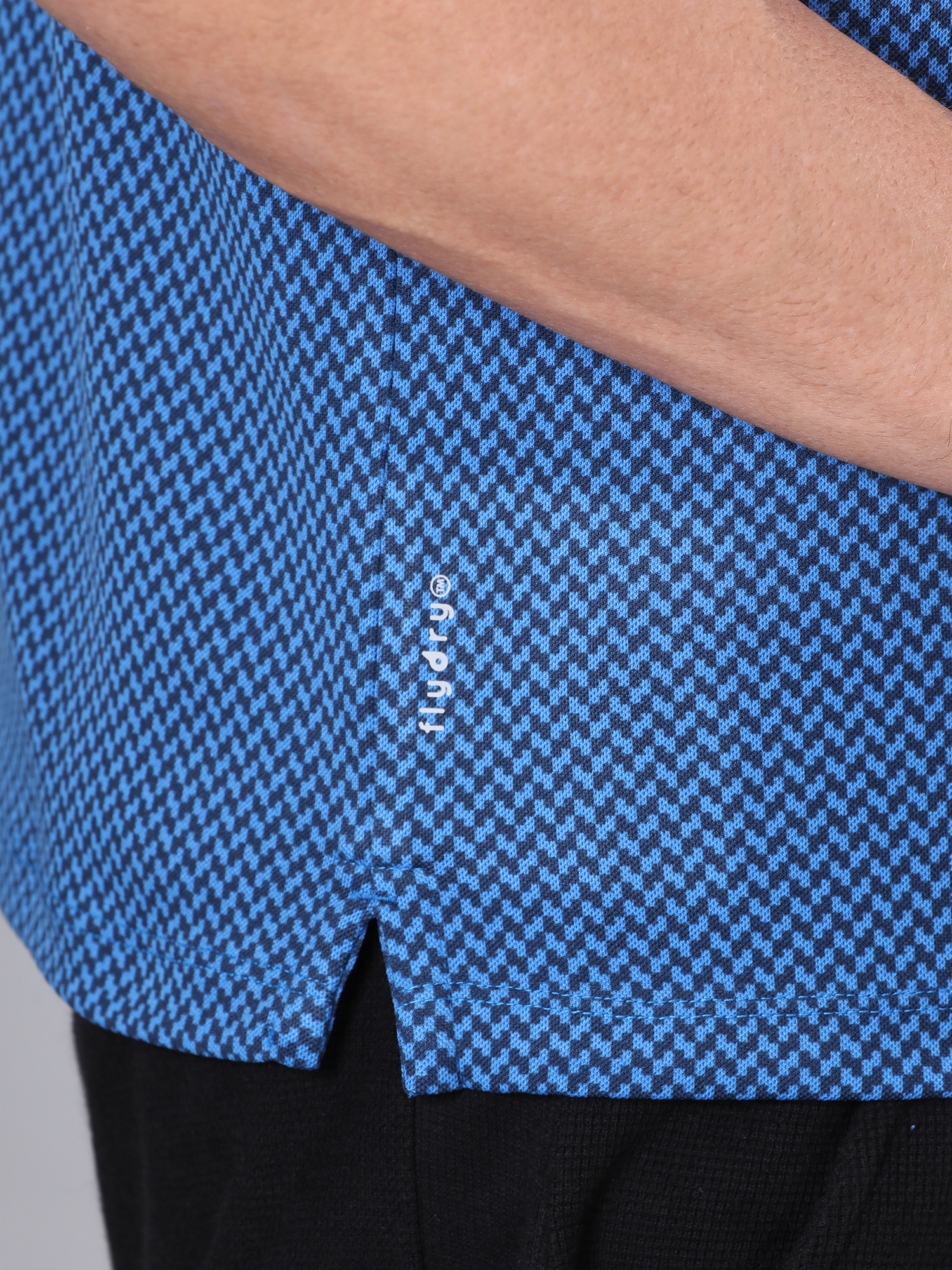 Signature Micro Prints Blue Polo