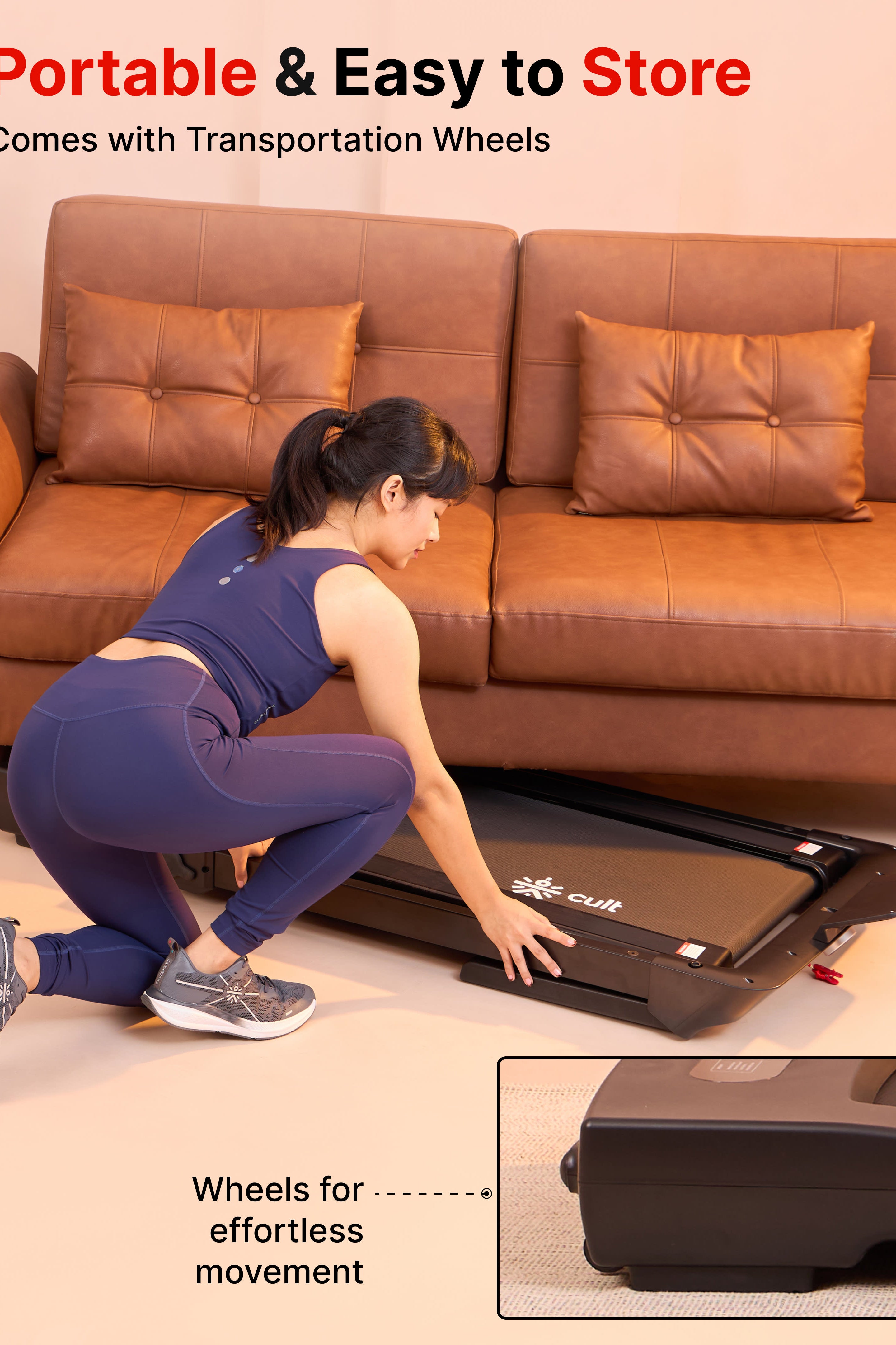 Walking pad Luxe 5HP Peak | Max Speed-14kmph | Max Weight-120kg With Remote Access | Walking Pad for Home Use (with 6 months extended warranty)