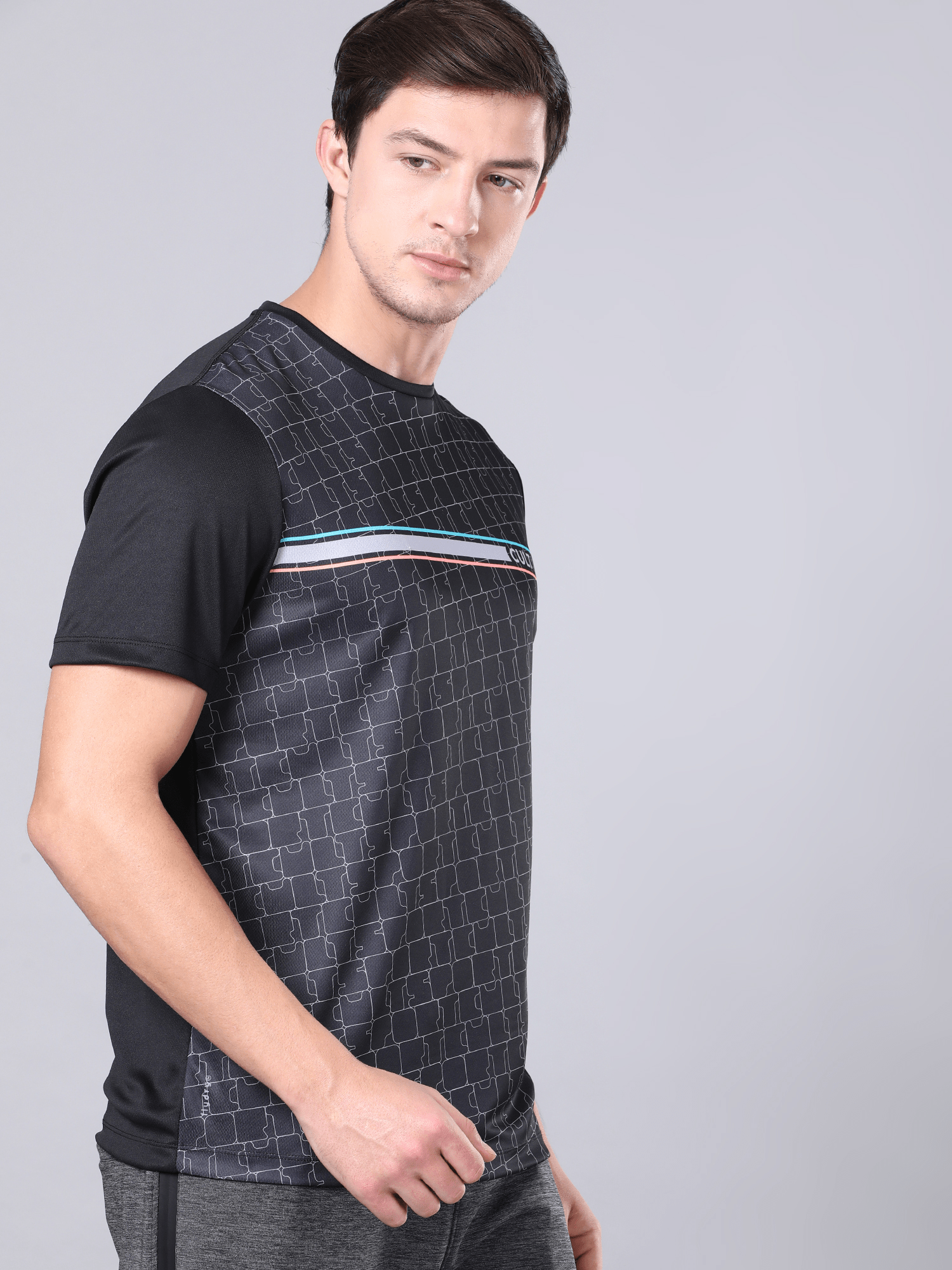 Dug Out Puzzle Black Workout Tee