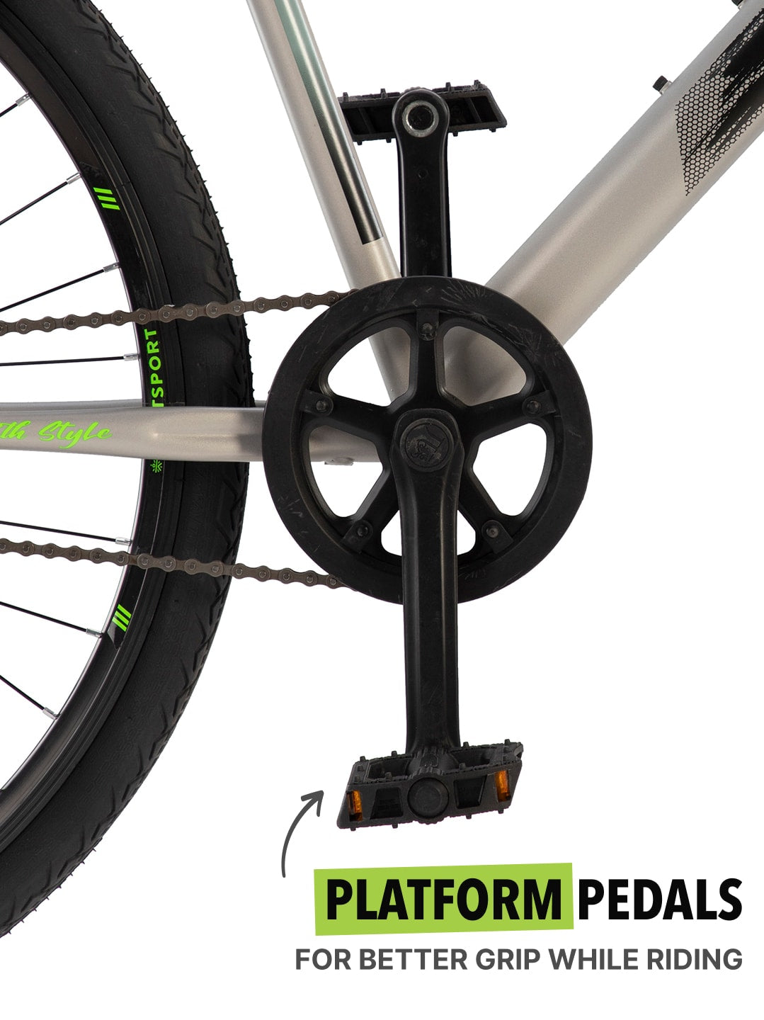 Sonic700CGrey Steel Single Speed 700CCity Bike