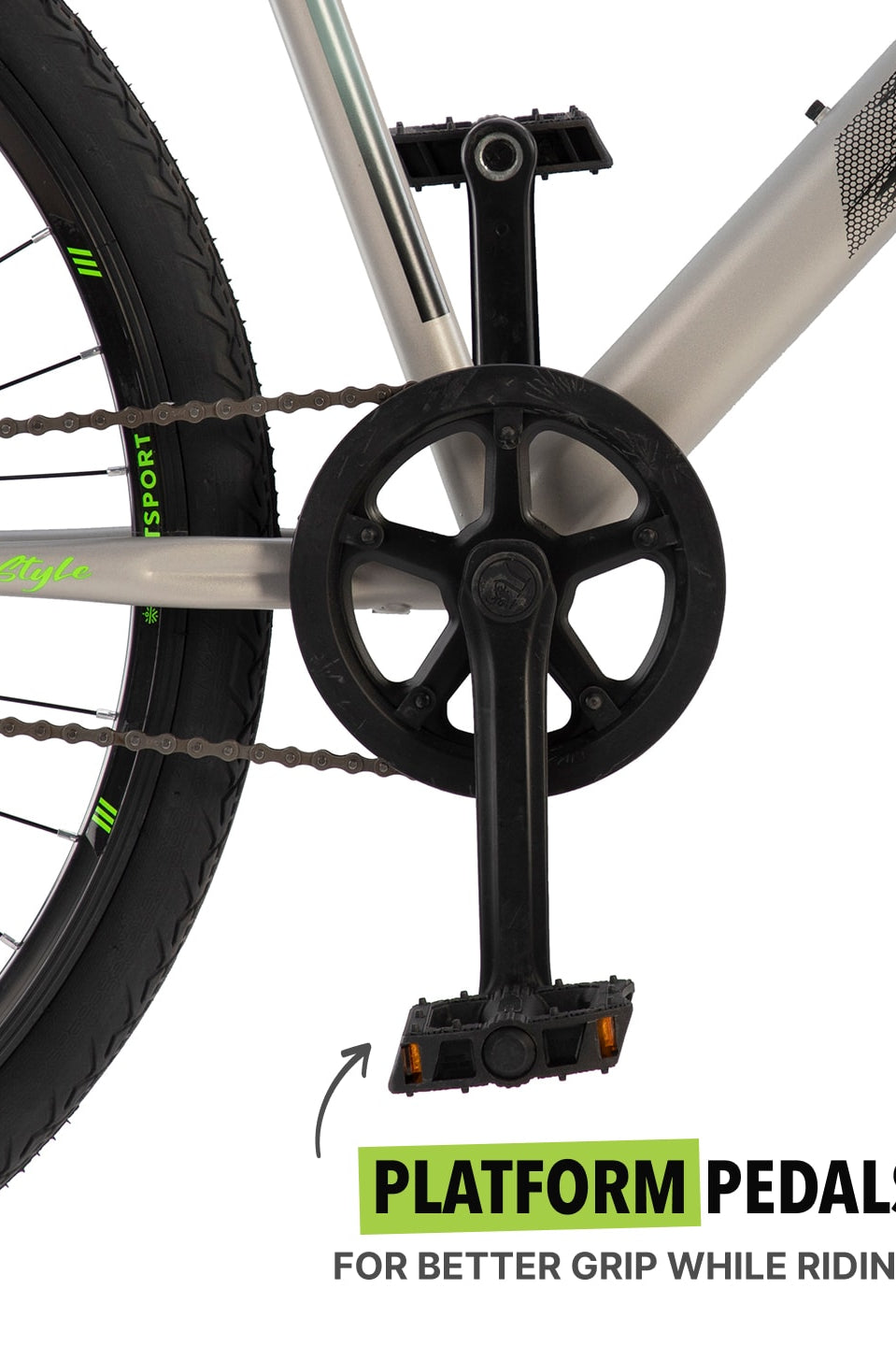 Sonic700CGrey Steel Single Speed 700CCity Bike