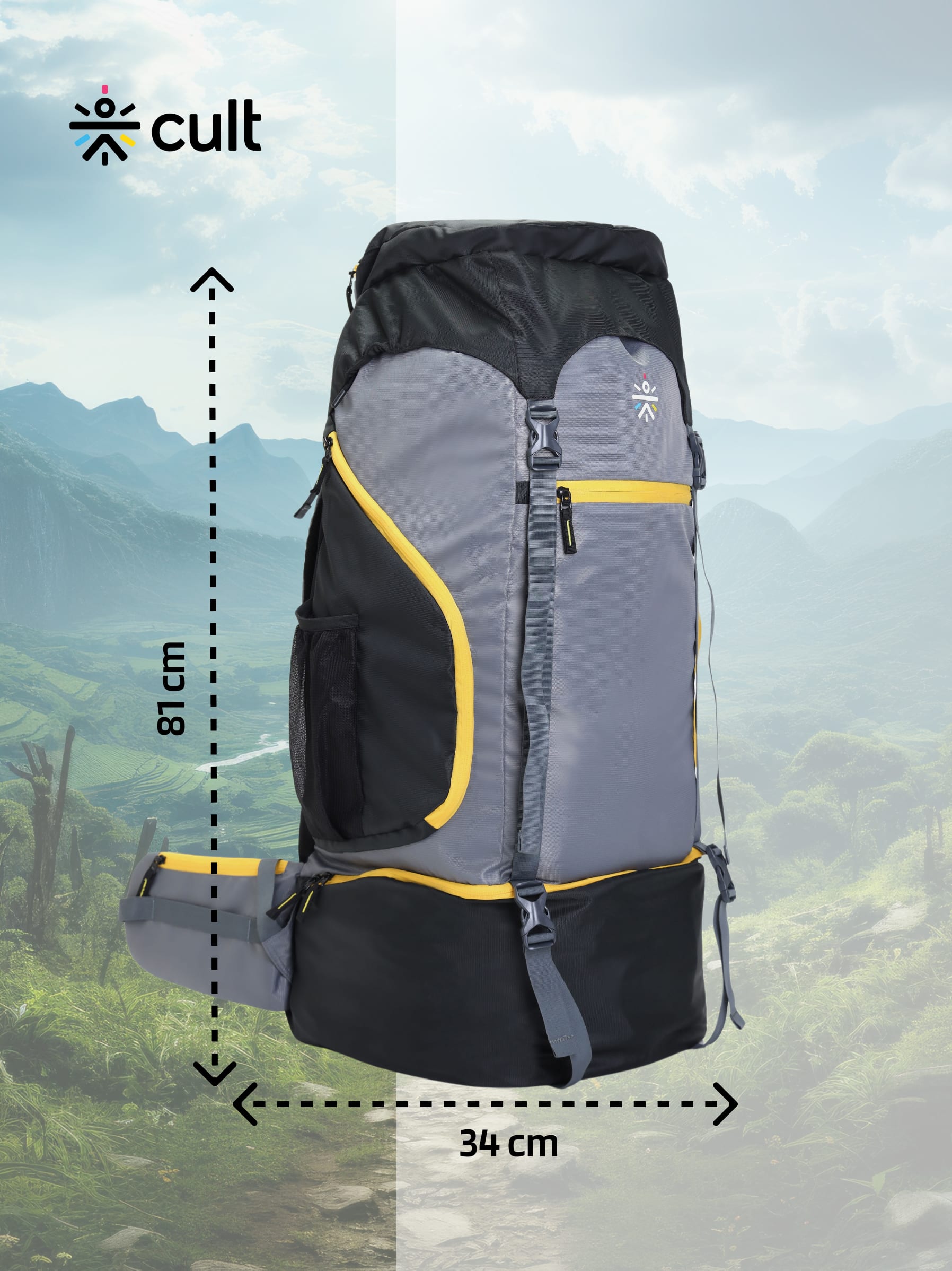 Travel Rucksack 80 L Black