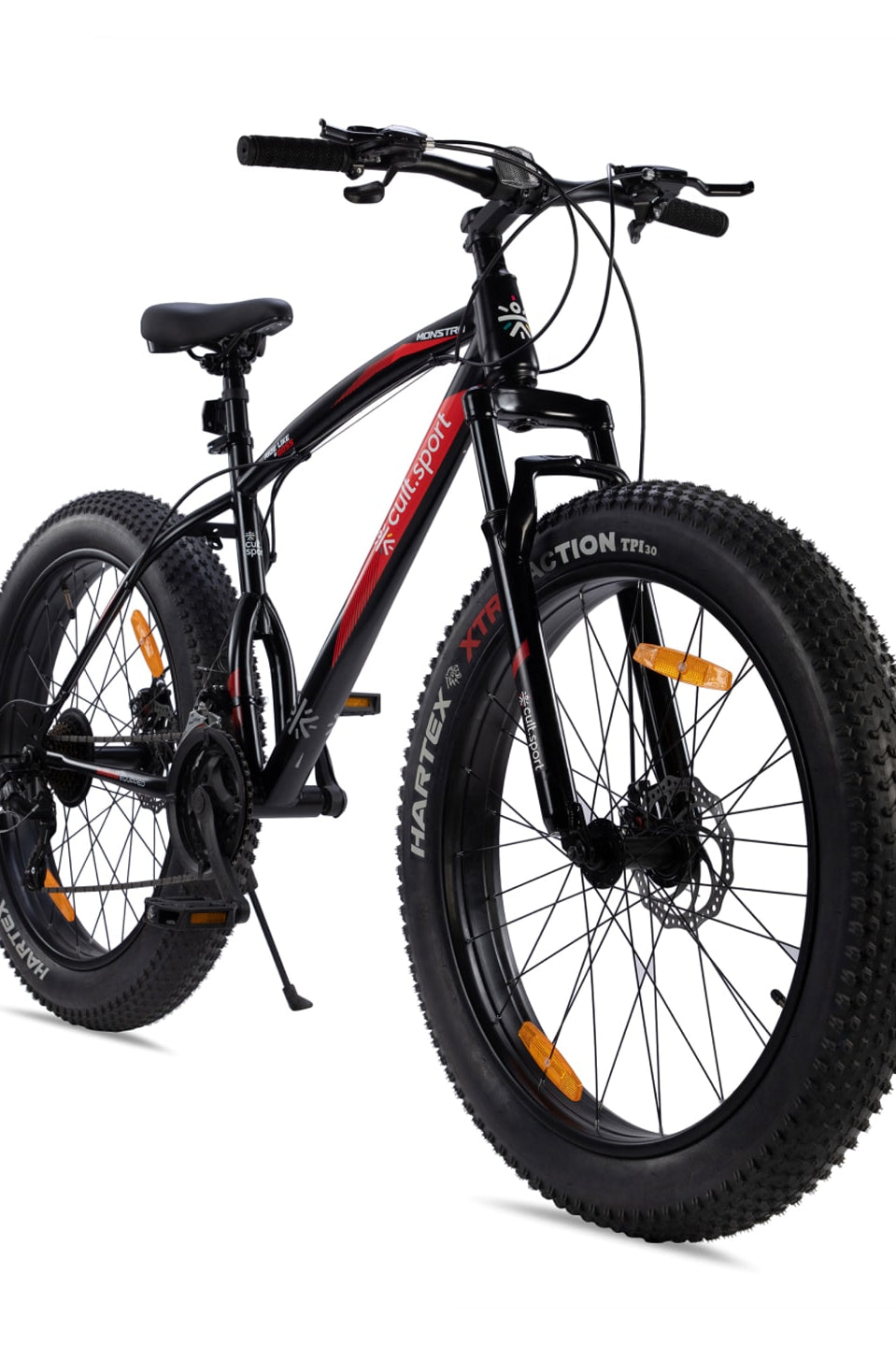 Monstro 26T Fat Bike – 21 Speed Shimano Gear, Front Suspension, Dual Disc Brake, Black