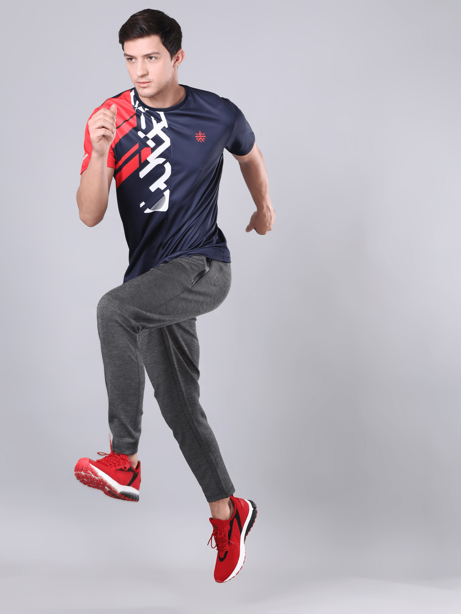 Abrstract Dia Navy Workout Tee