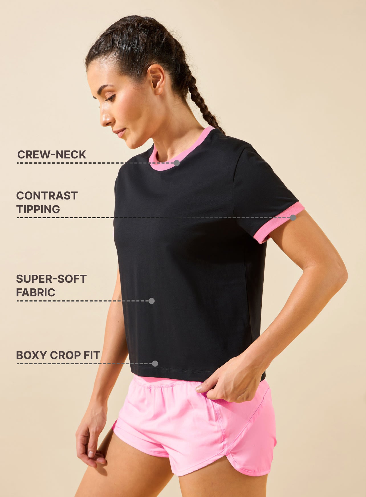 High Impact Cropped Training T-shirt