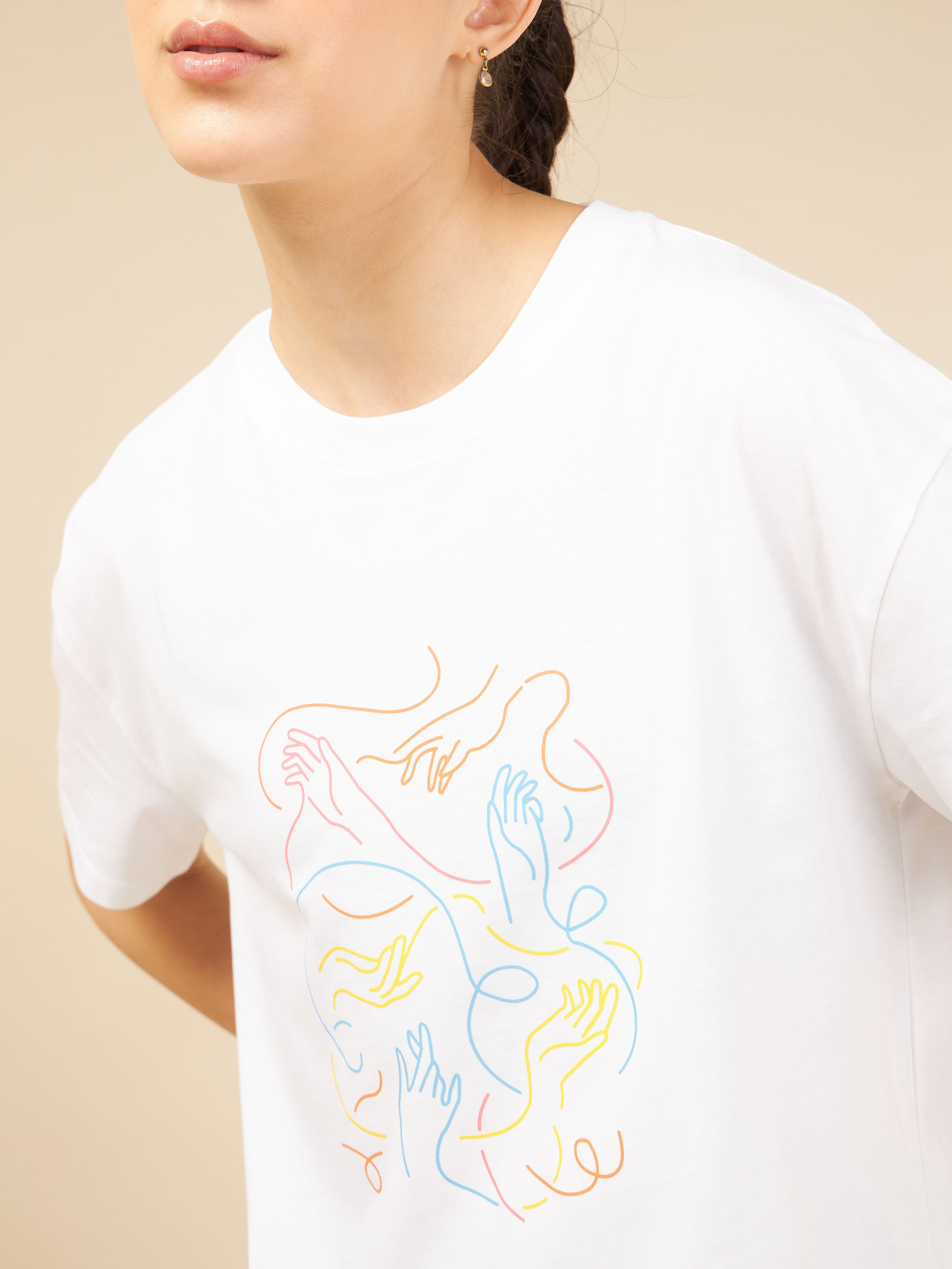 Women White Cult community T-shirt