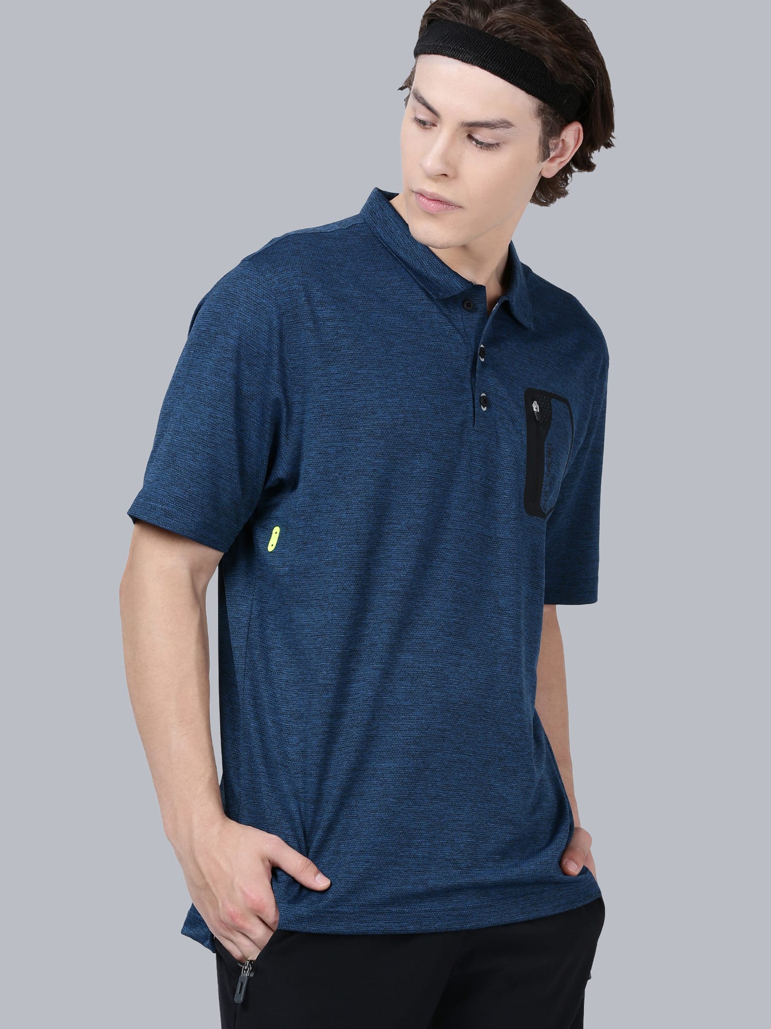 Blakout Finish Teal Relaxed Polo