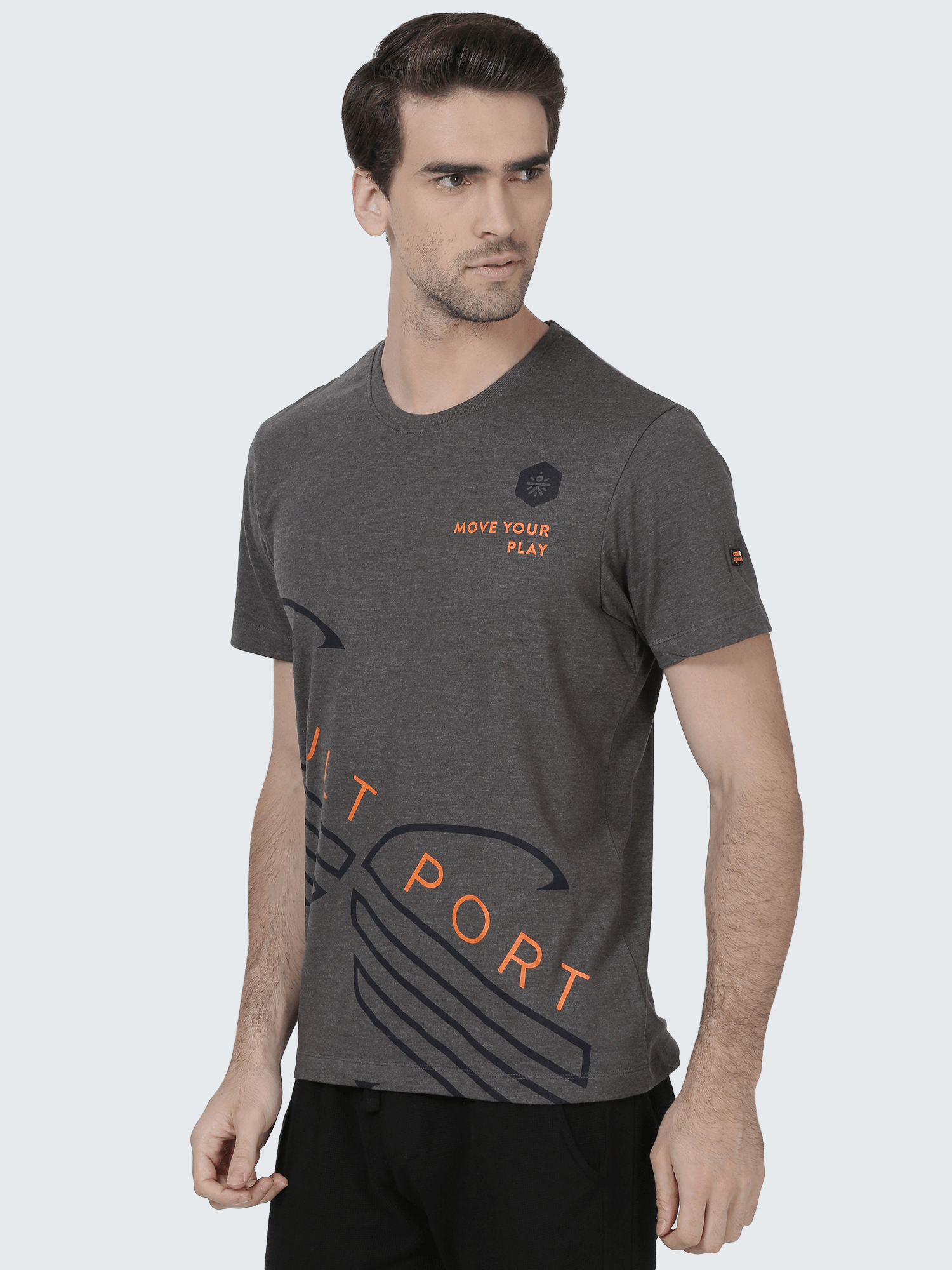 Everydays Maze Anthra Cotton Tee