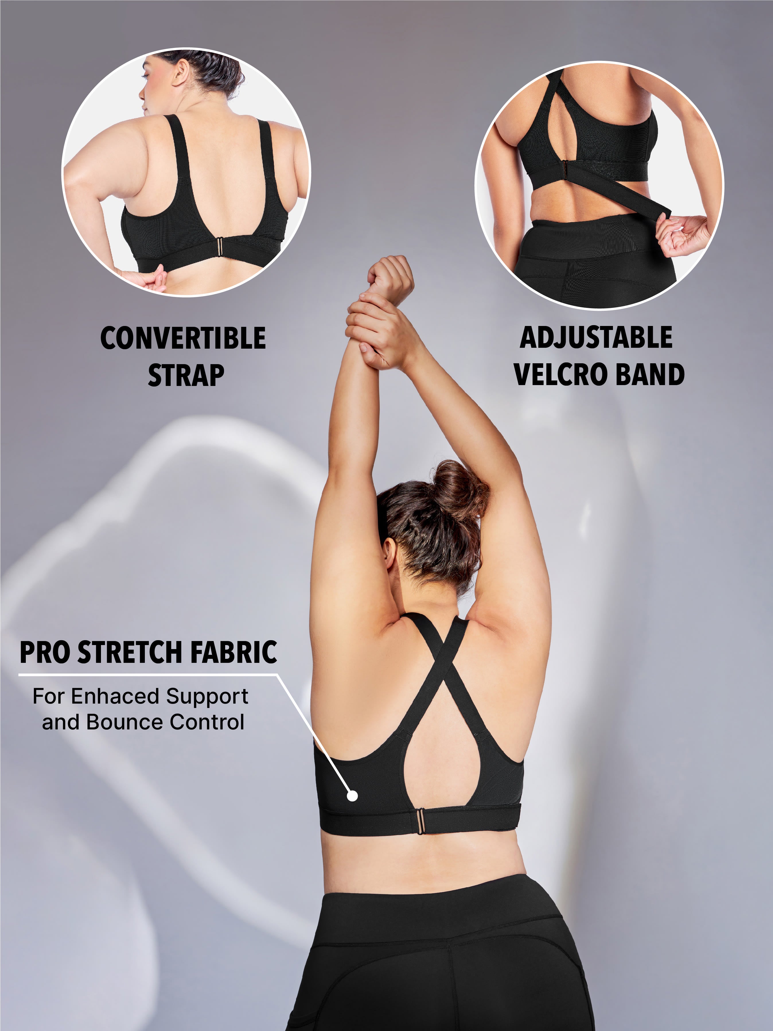 Do It All Sports Bra with adjustable underband