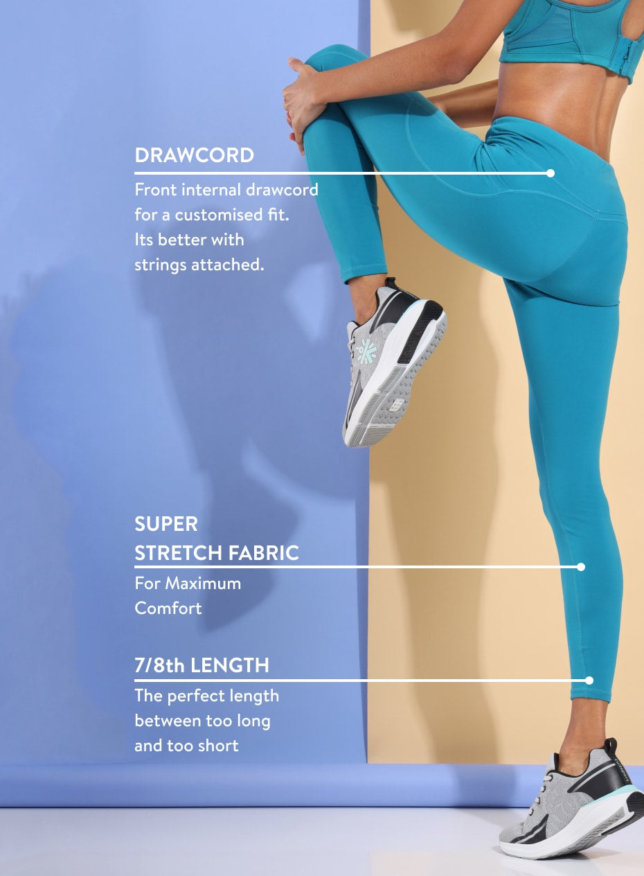 AbsoluteFit Essential Blue Tights With Pockets