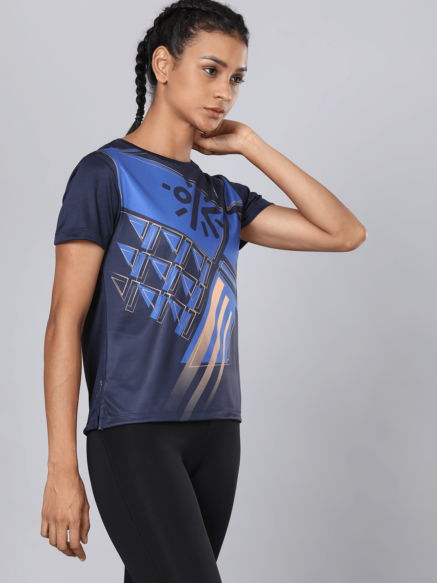 Code Graph Navy Workout Tee