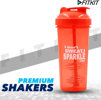 Fitkit FKSB11 Classic 700 ml Shaker (Pack of 1, Orange)