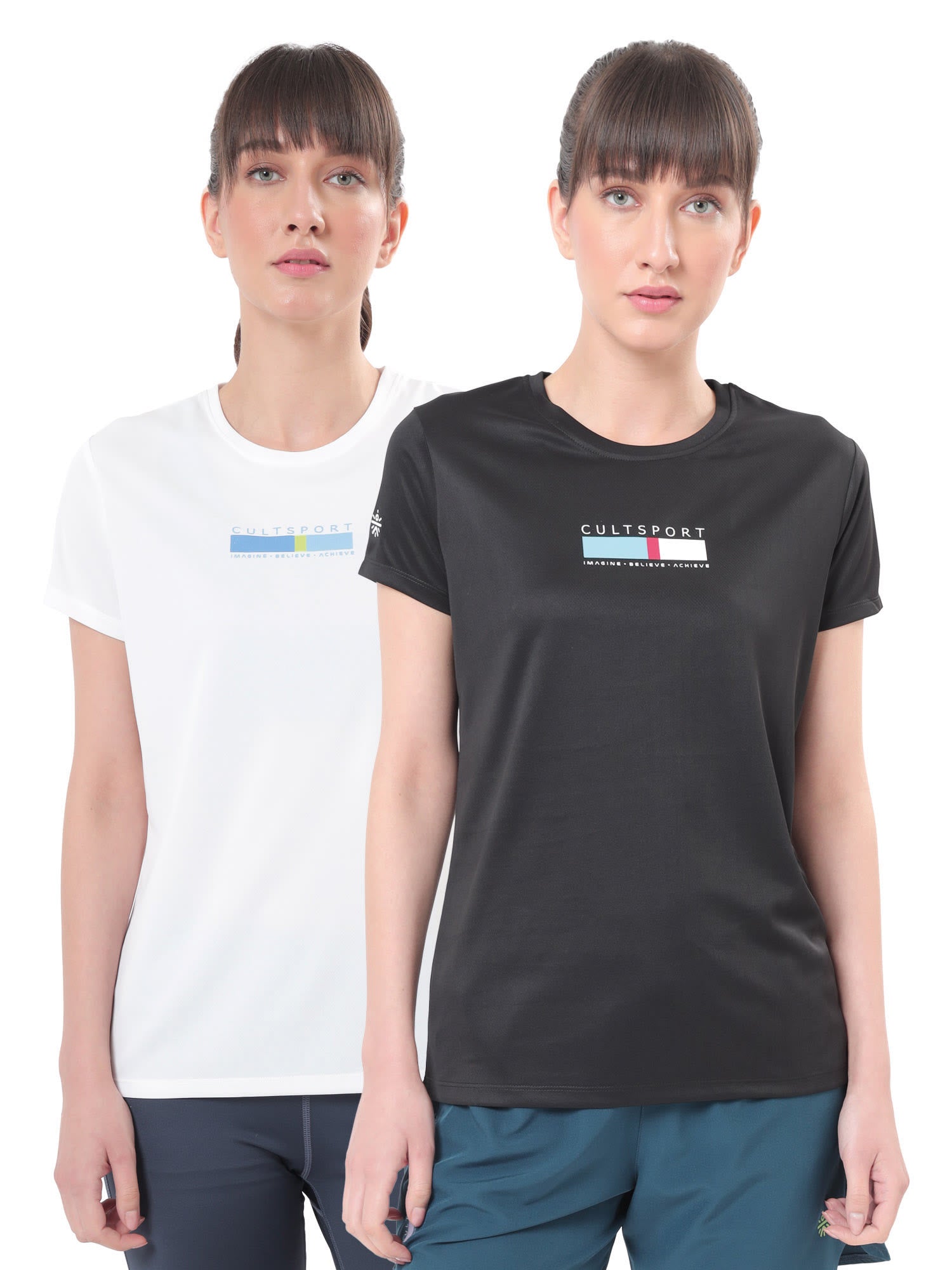 Solid Performance Tshirt with Graphic Pack of 2