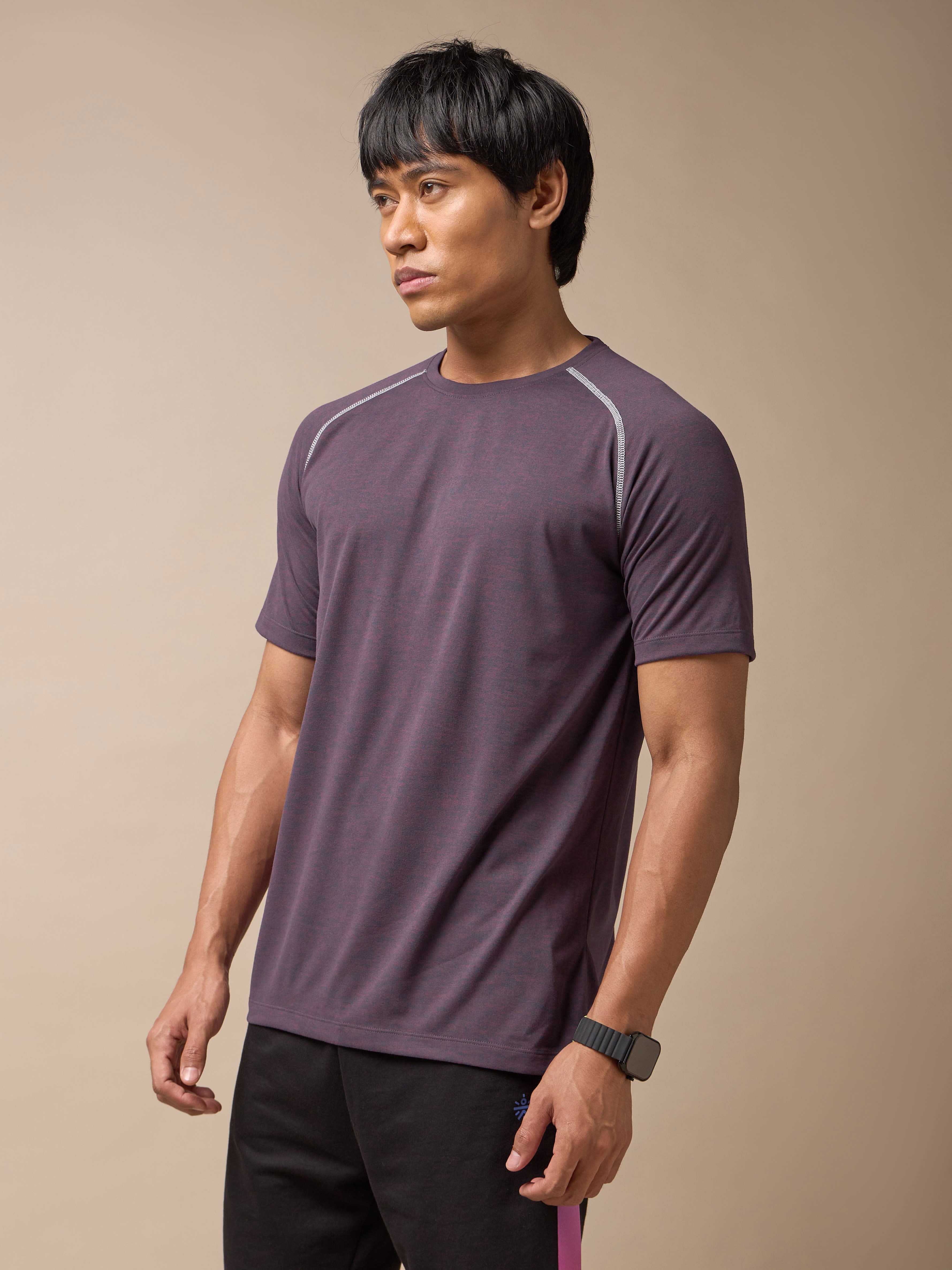 Men's Muscle Flex Purple Comfortech T-shirt