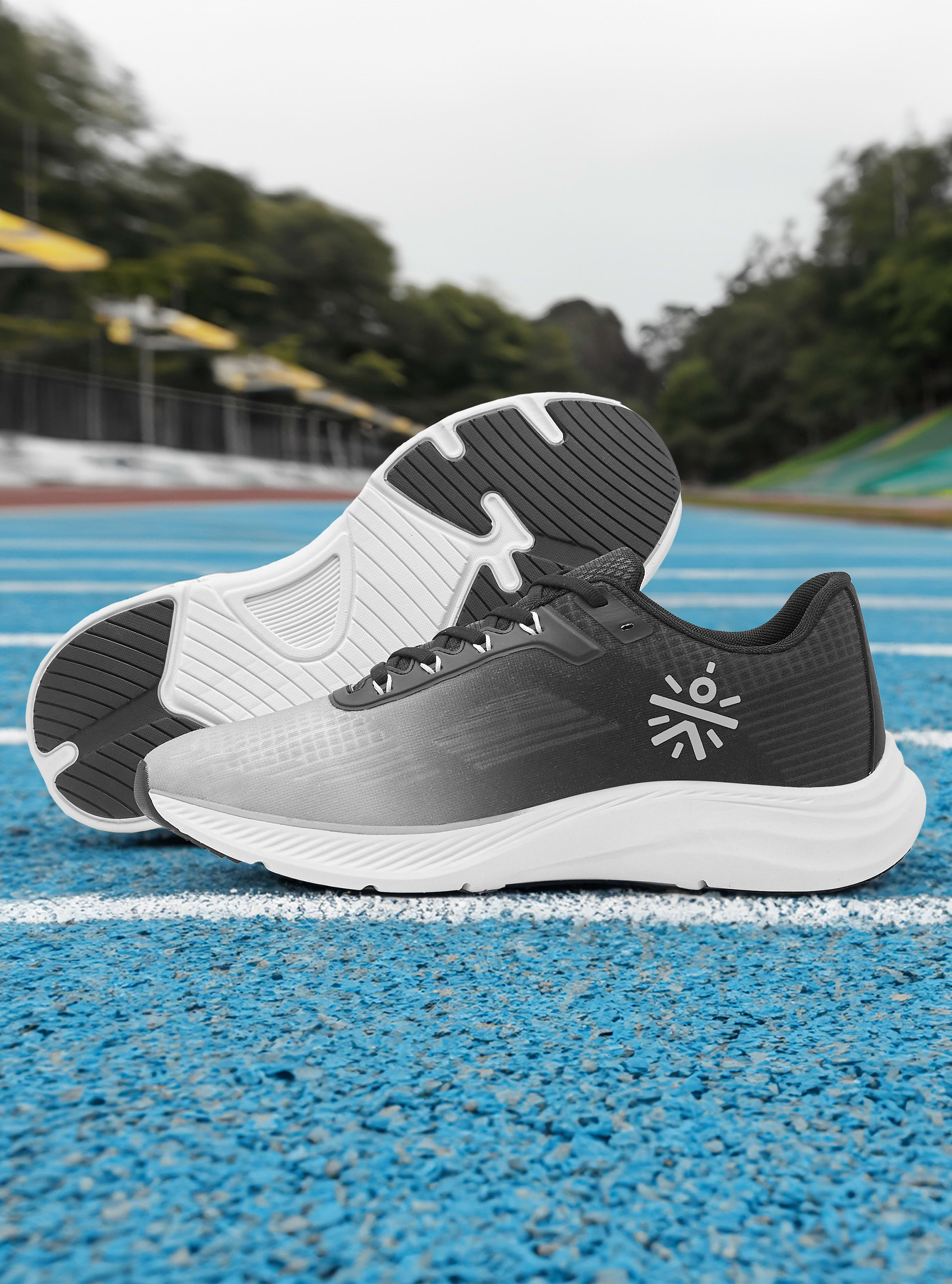 cult Thunderbird Men Running Shoes - Black/Ash Grey