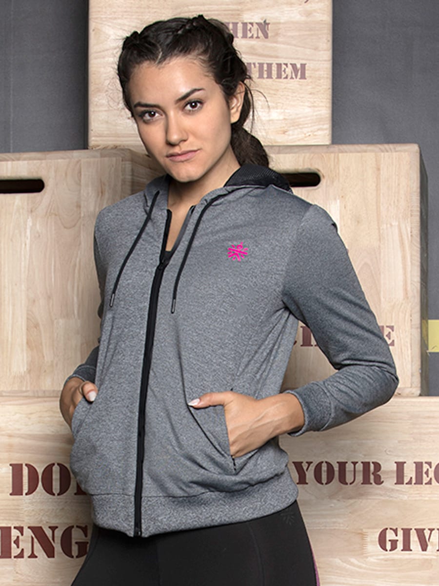 Women Vital Carry On Grey Hoodie