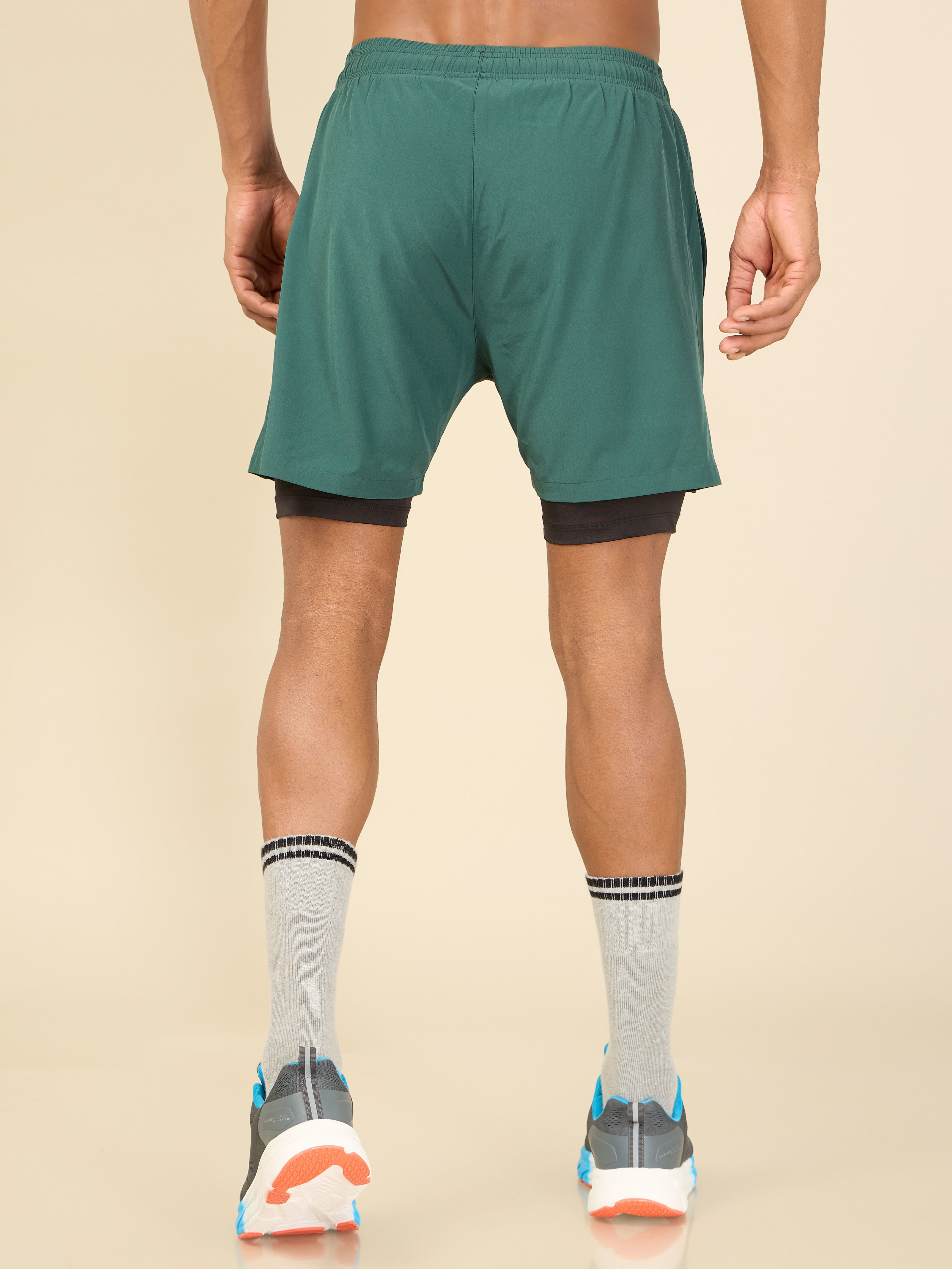 Solid Performance Shorts with Inner Tights