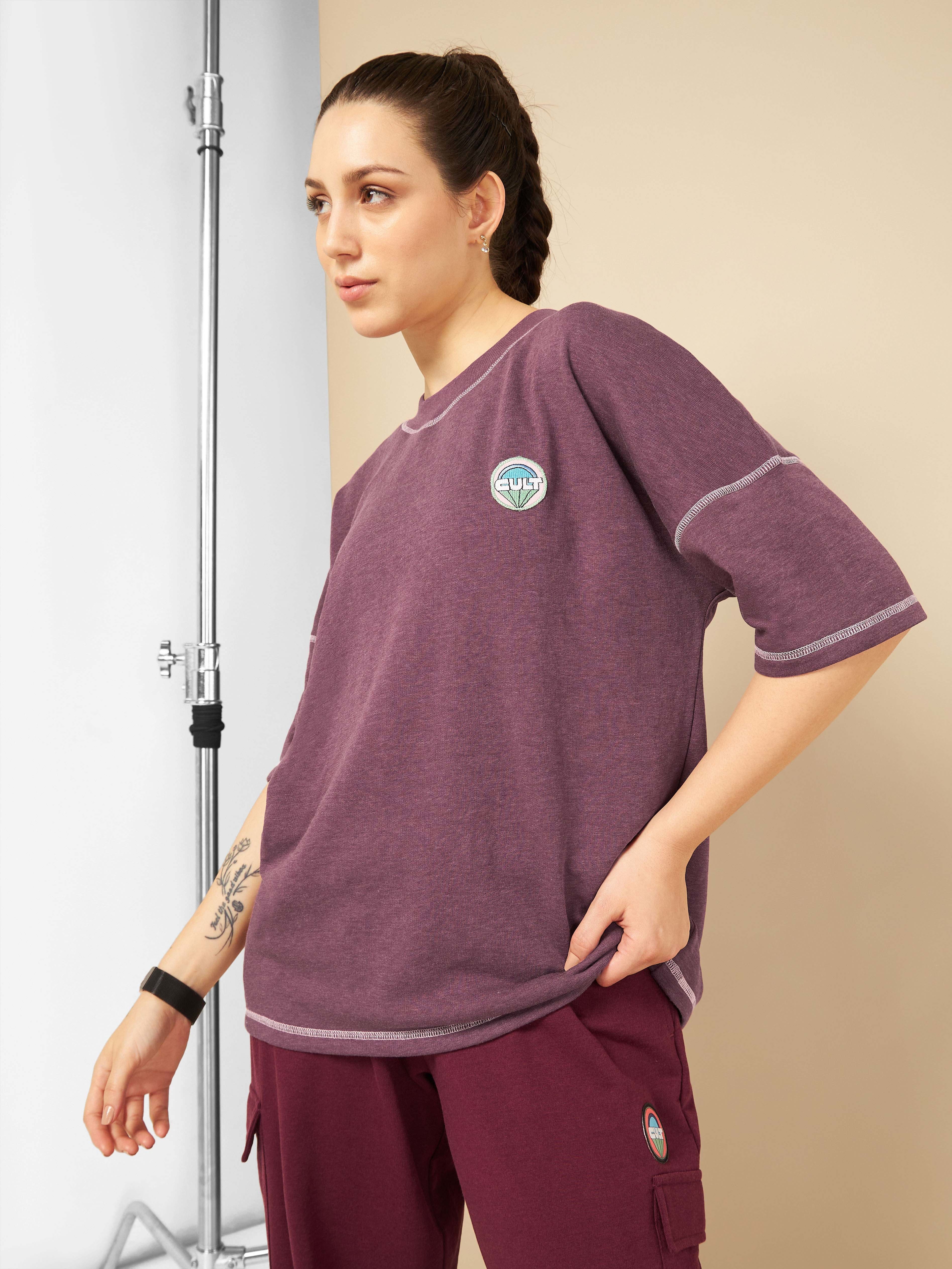 Women Maroon Cult Club Fan T-shirt