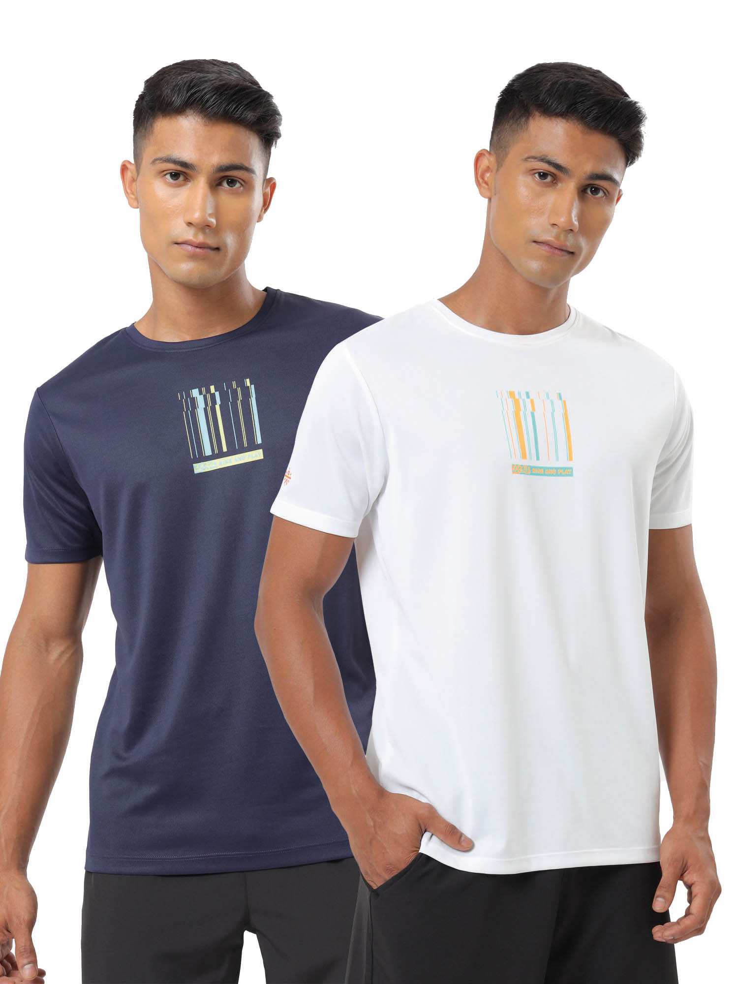 Active T-shirt with Minimal Graphic Pack of 2