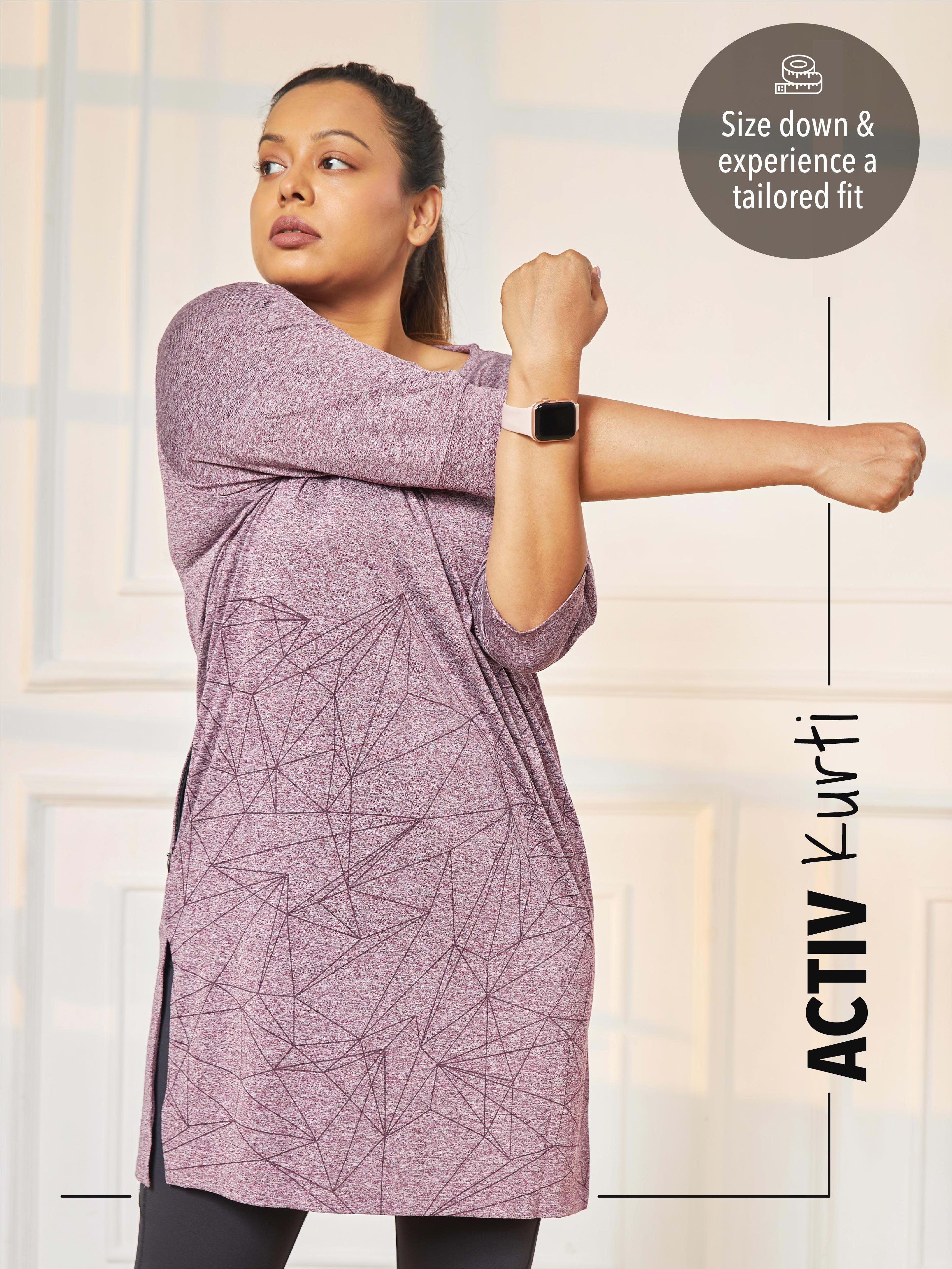 Printed Activ-Kurti with Side Pocket