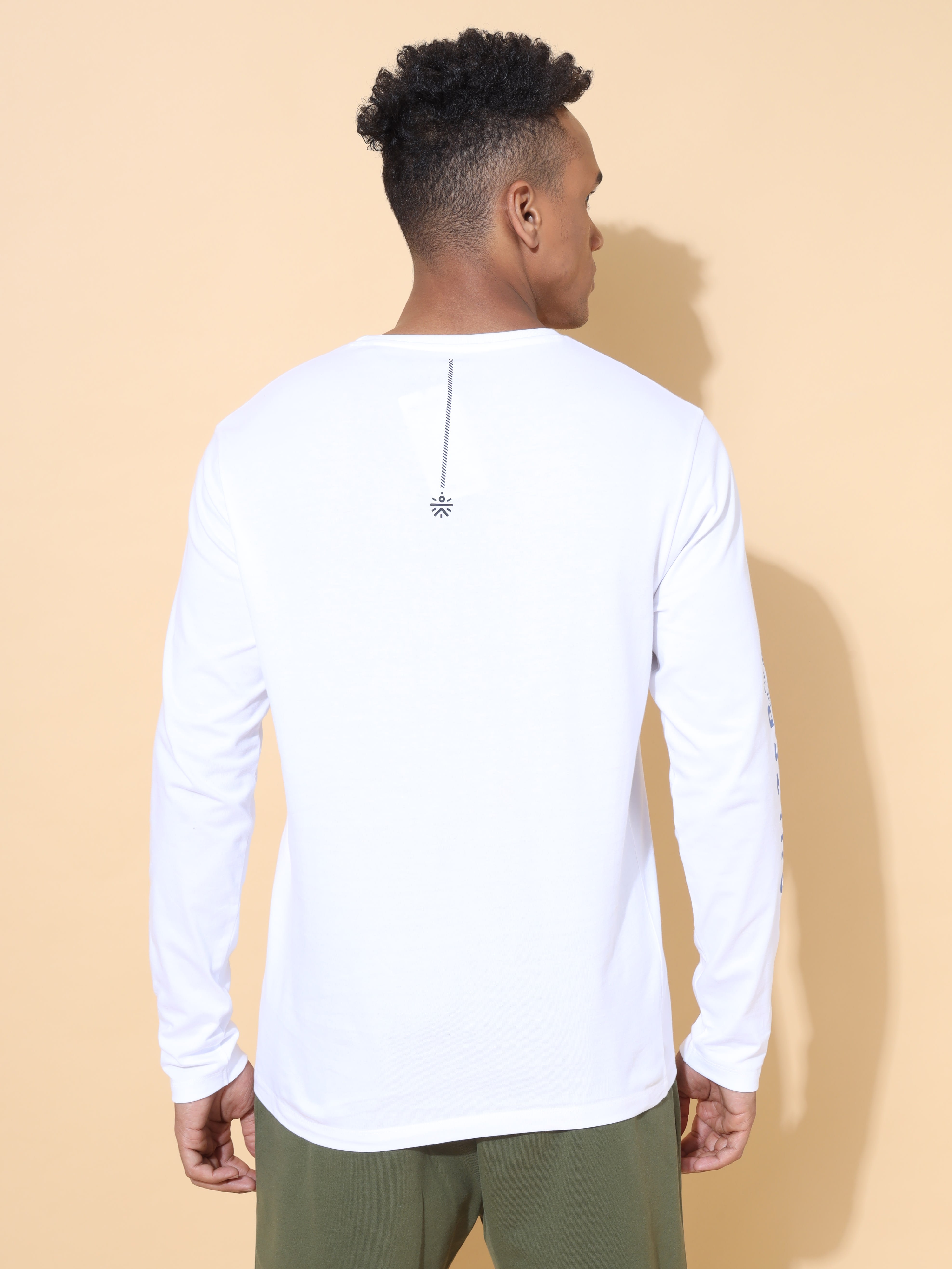 Solid Comfort T-shirt with Placement Print