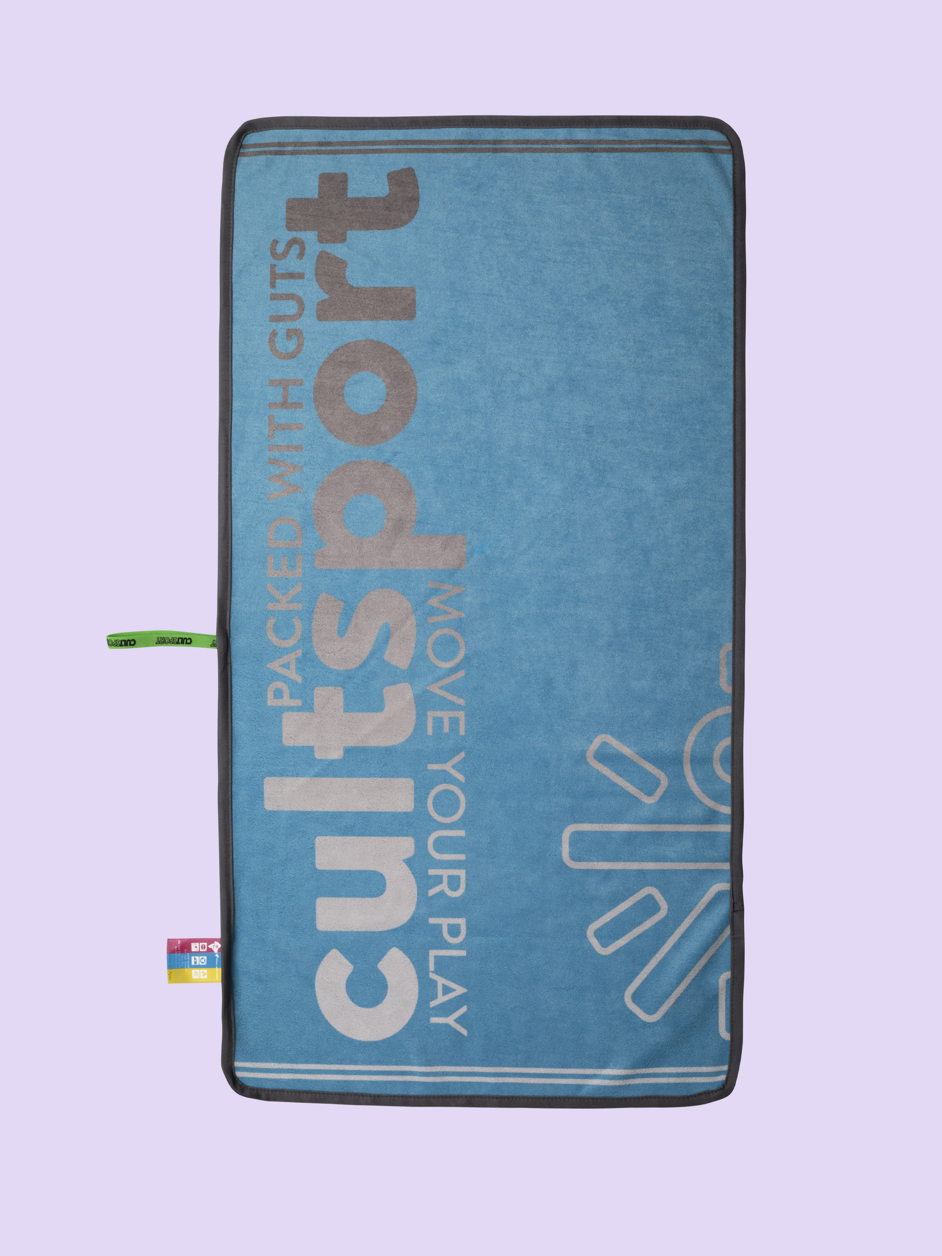 Packed With Guts Blue Gym Towel