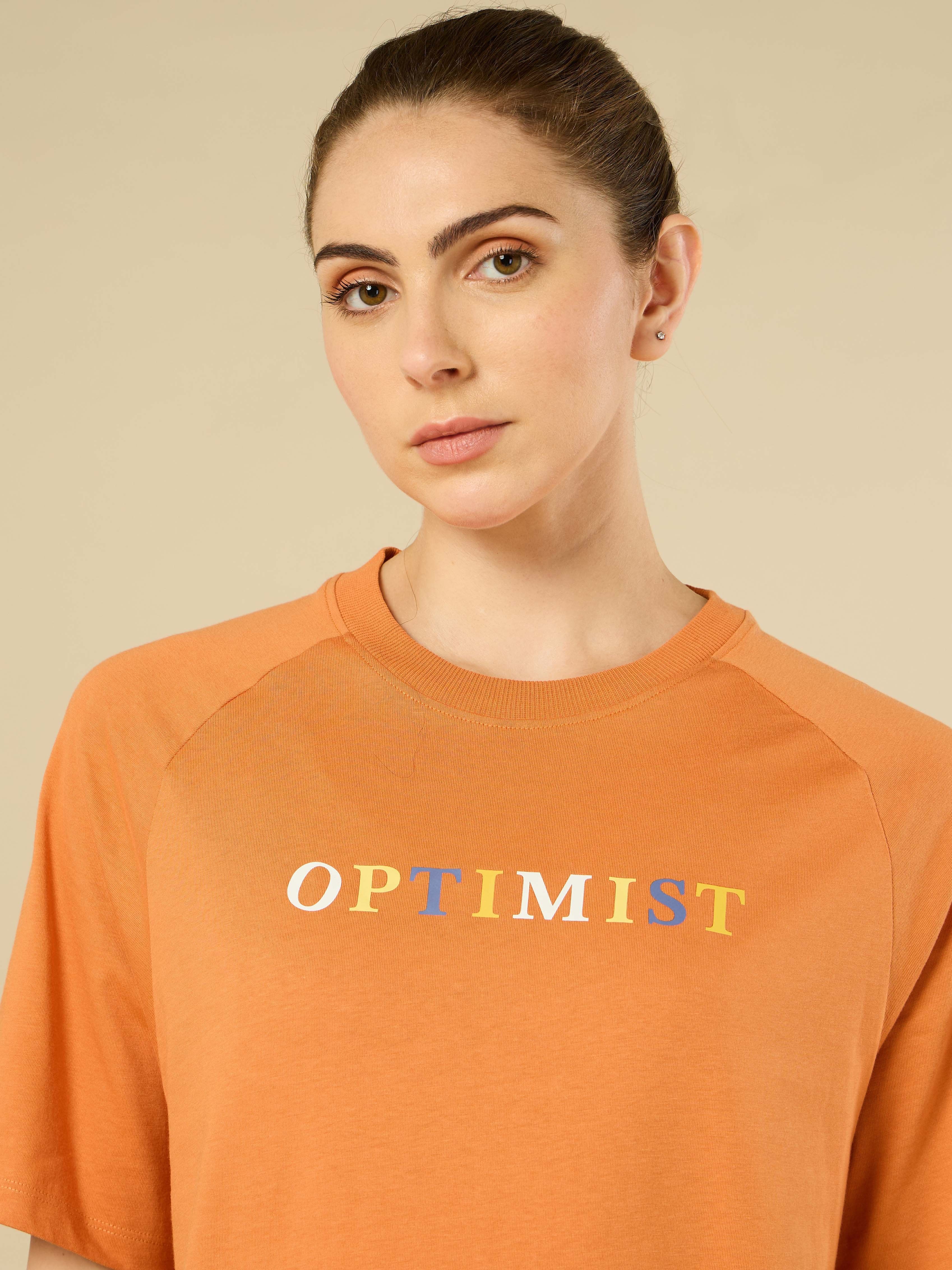 Coral Optimist Printed T-shirt
