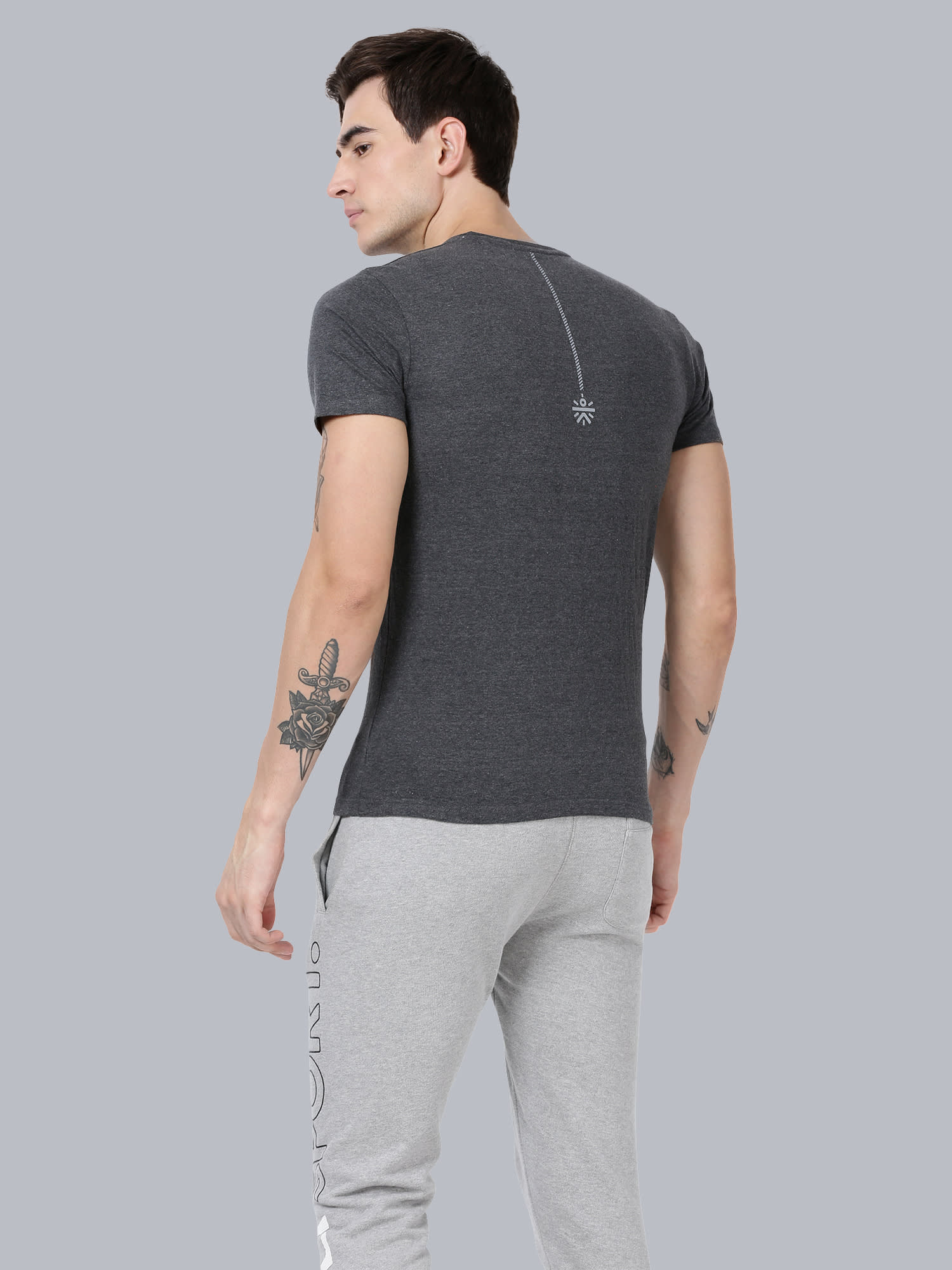 Signature Grey Casual T-shirt