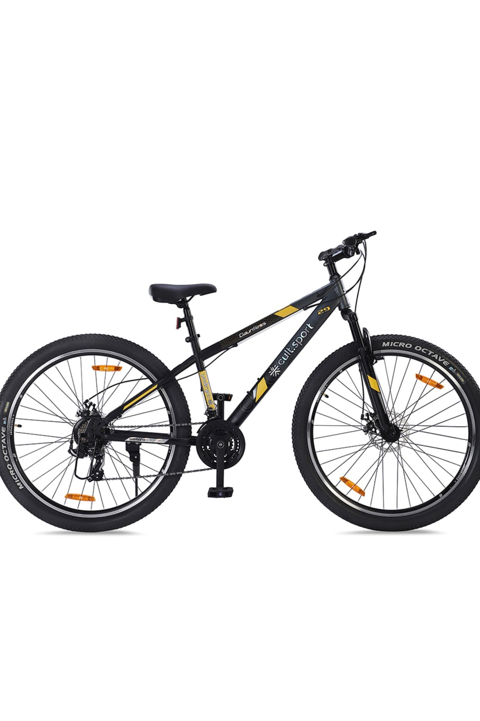 DAUNTLESS21S29TGREYBLACKSteel 21 Speed Shimano Gear 29 inch Mountain Cycle, Dual Disc Brake, Front Suspension and Double Wall Rim