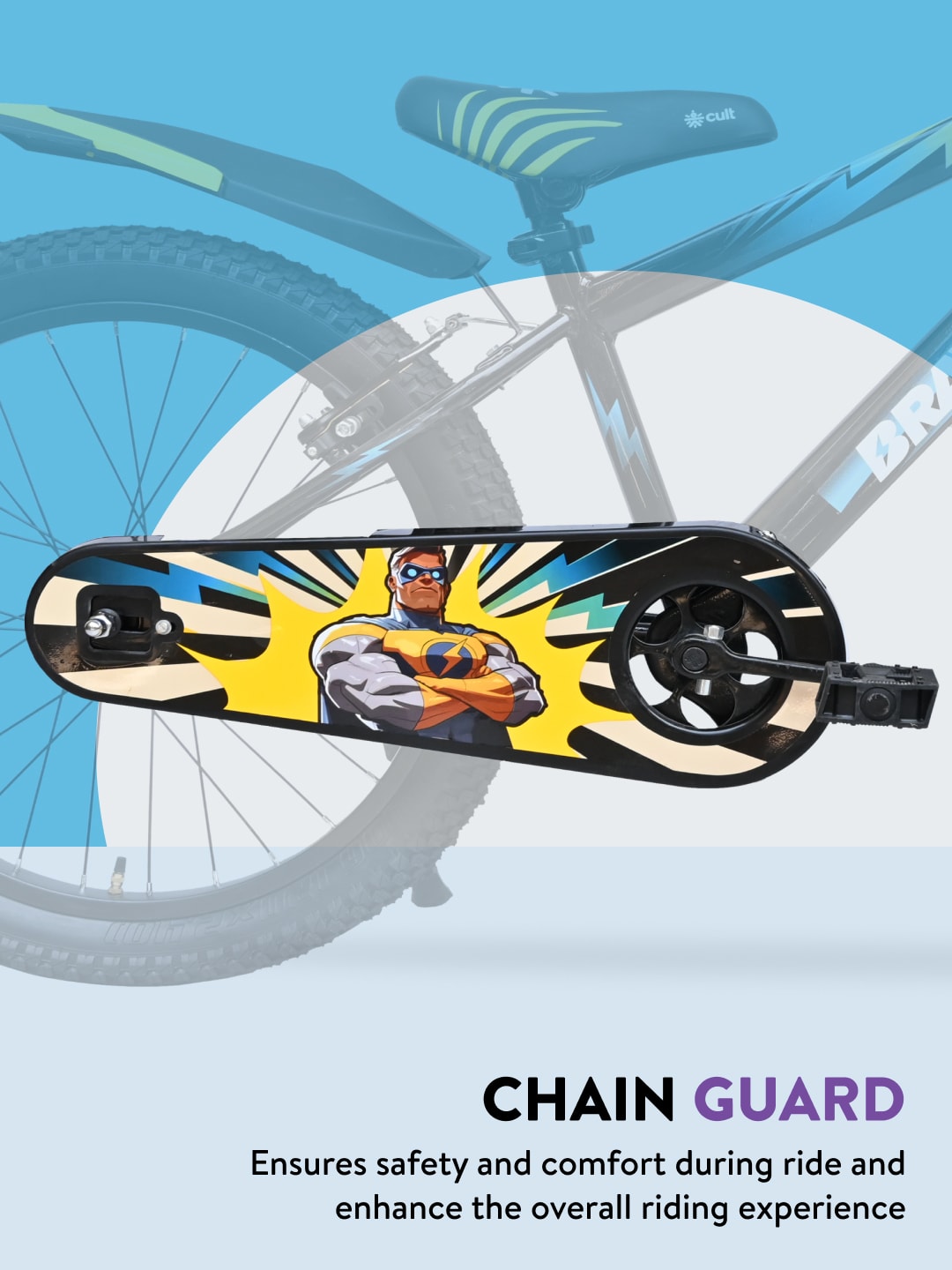 Brave 20T Black Steel Kids Bike with Single Wall Rim, Rigid Fork and Free Trainer Sessions and Cycling Event