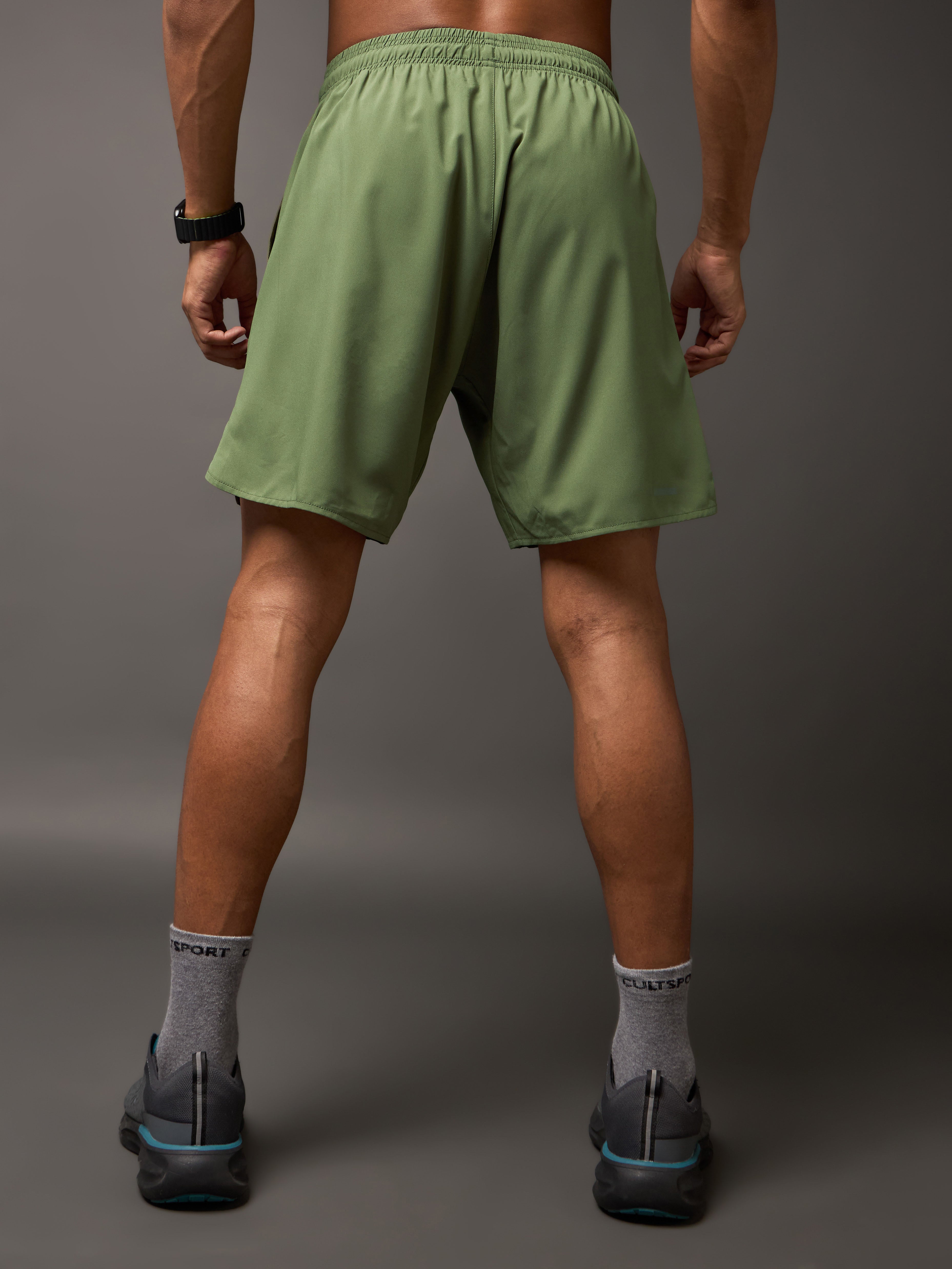 Iconic Olive Running Shorts
