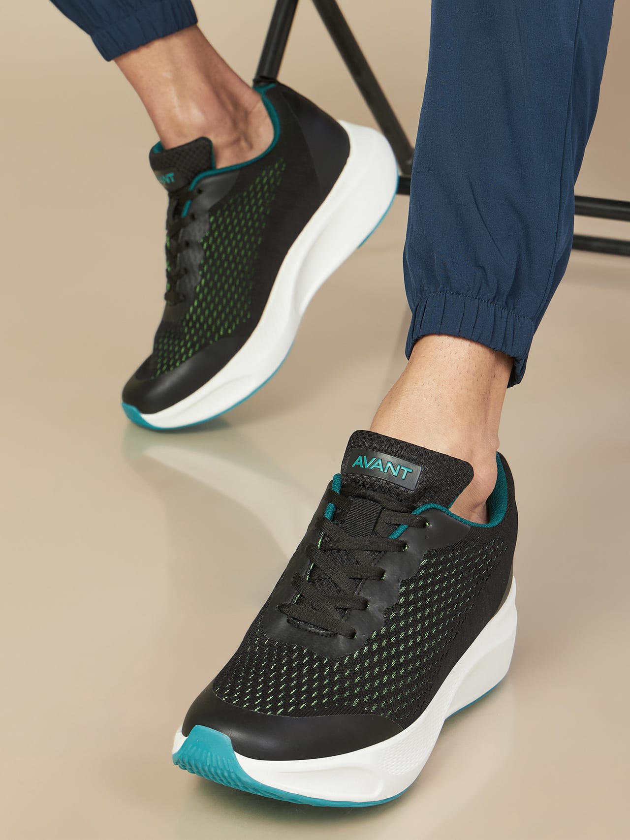 Avant Men's Stark Running Shoes - Black/Green