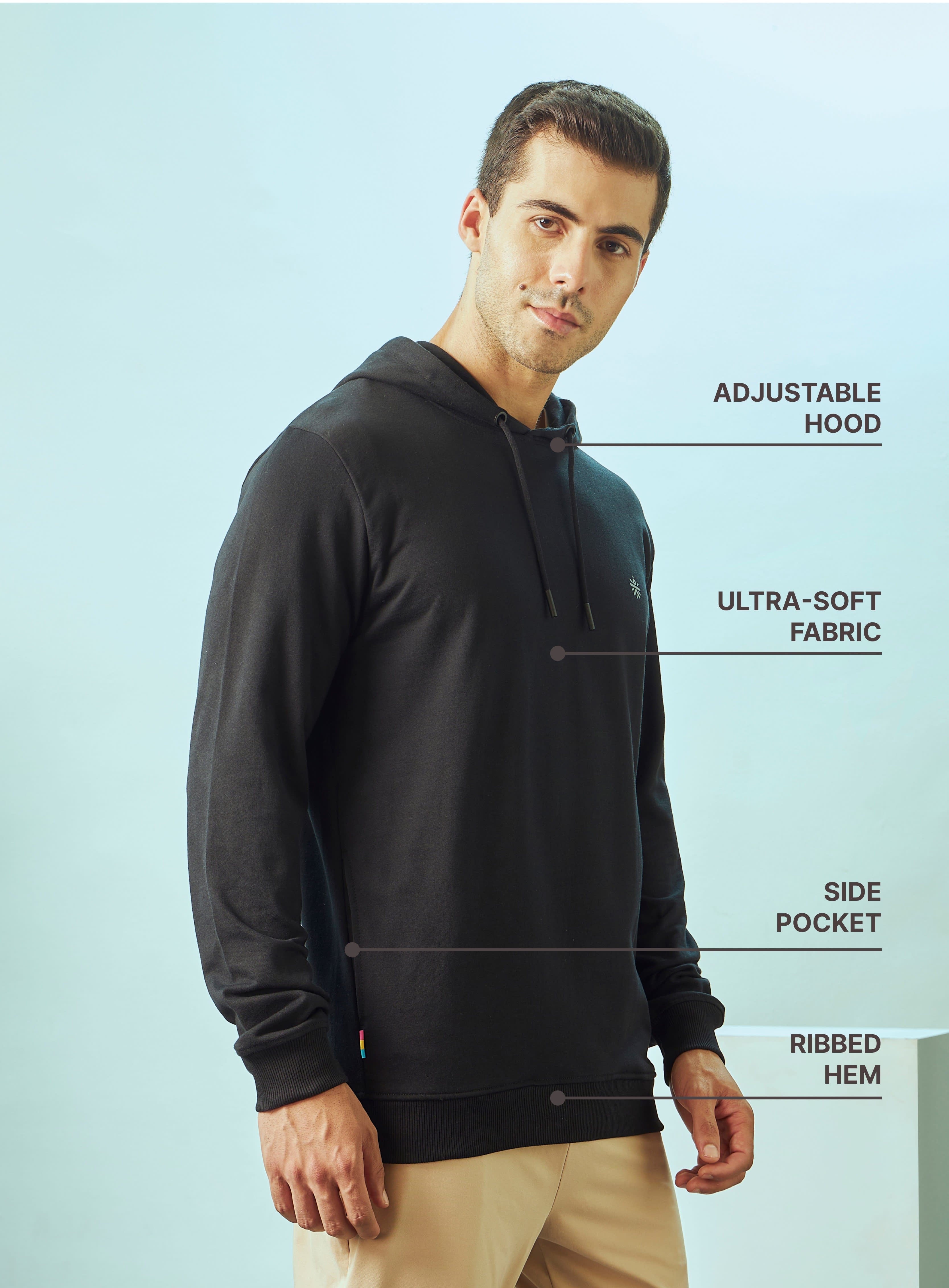 Hooded Sweatshirt with Side Pockets