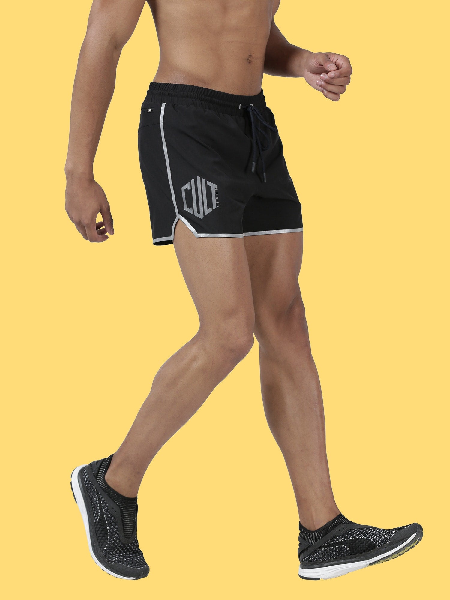 Blakout Leap Black Running Shorts
