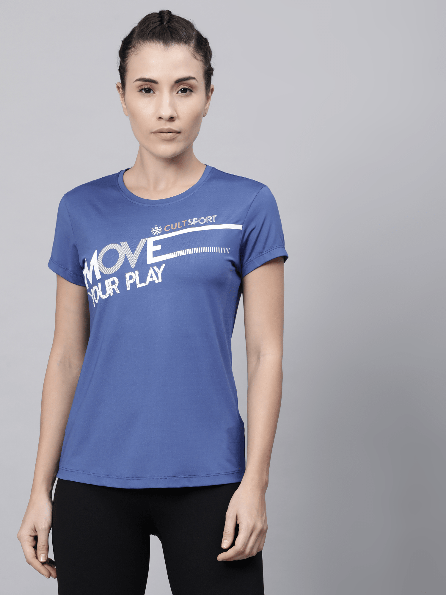 Signature Move Blue Workout Tee