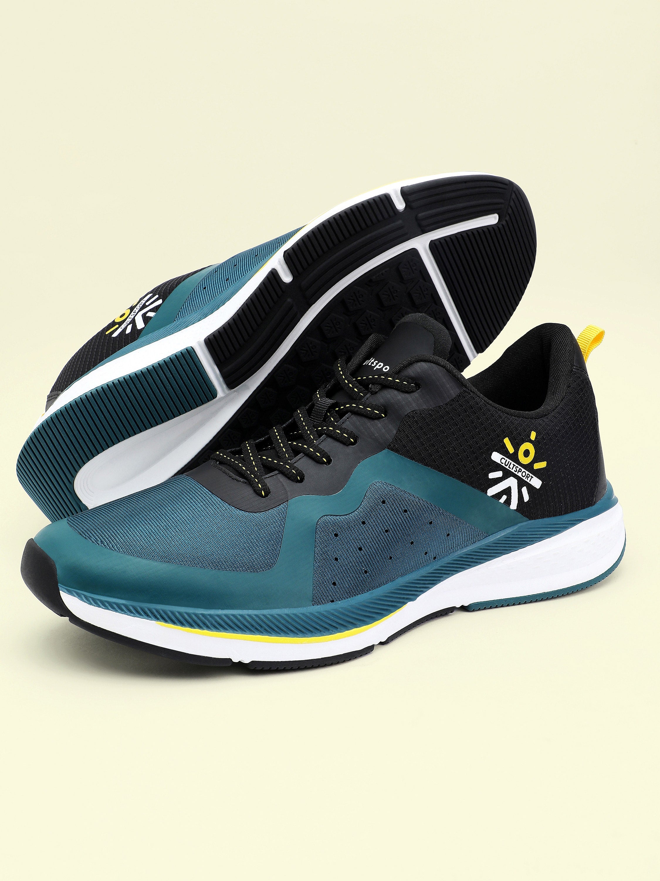 cult Speedster Men Running Shoes - Black/ Dark Teal