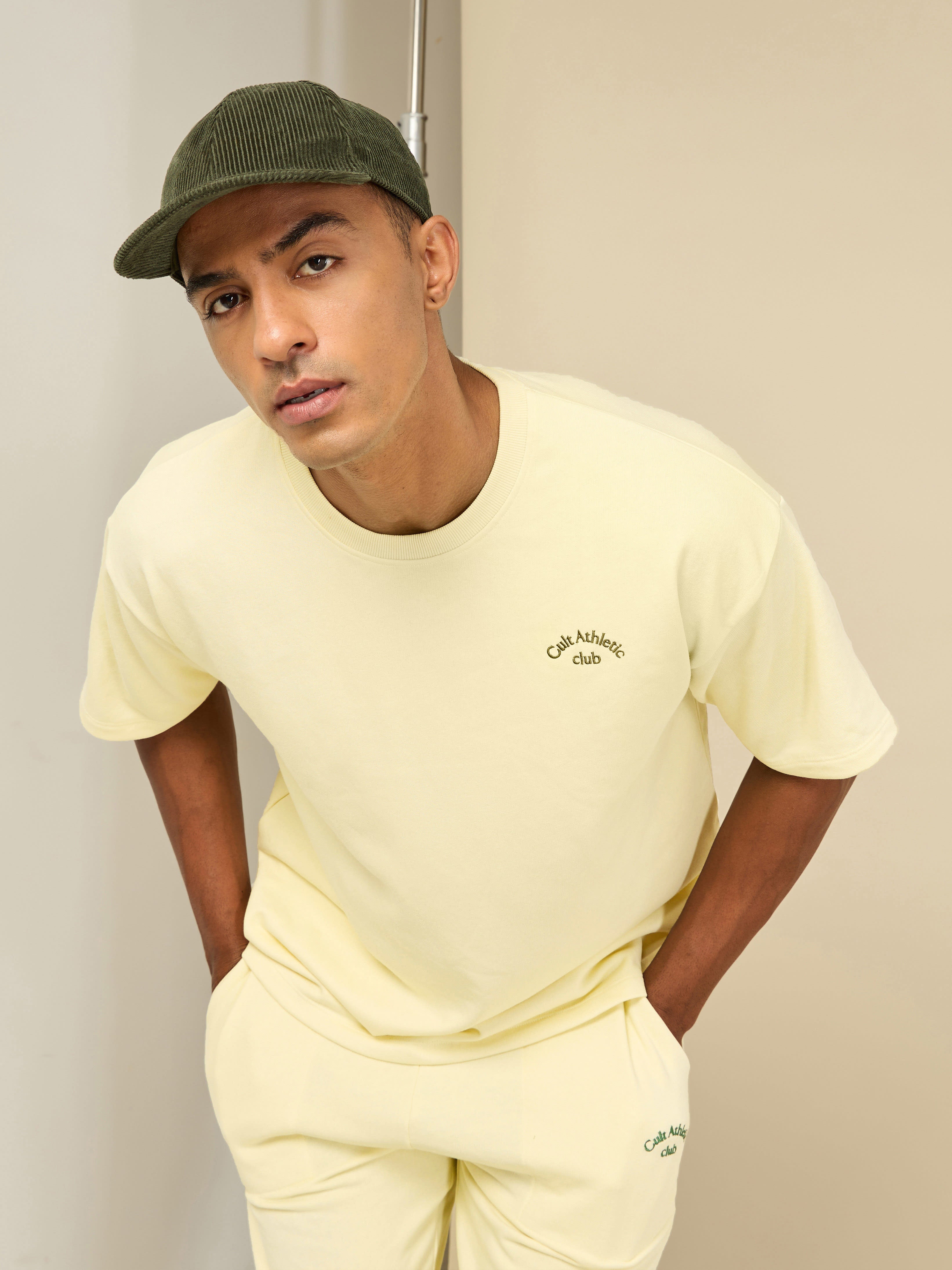 Cult Athletic Club Men Beige T-shirt