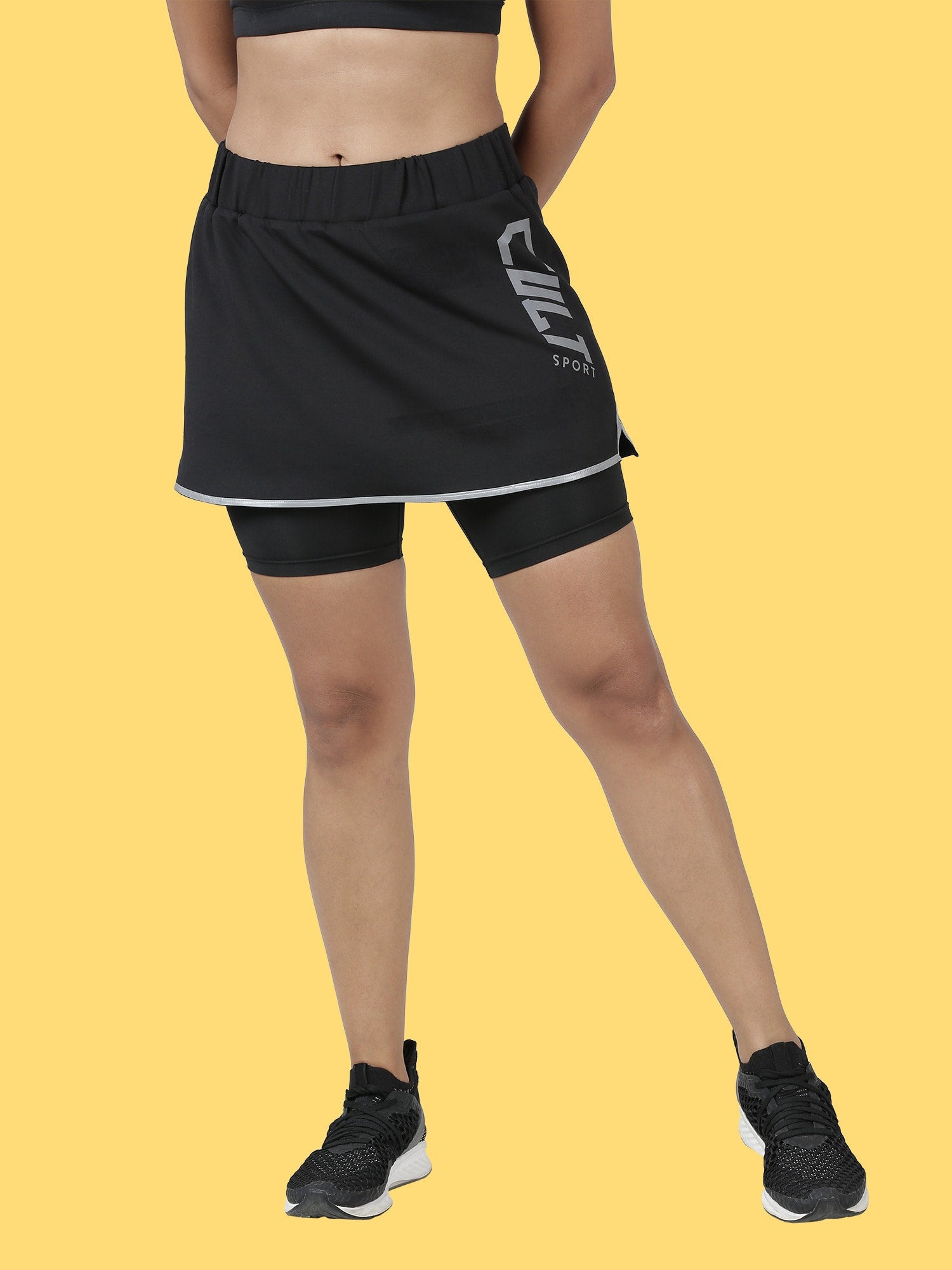 Blakout Jump Black Running Skort